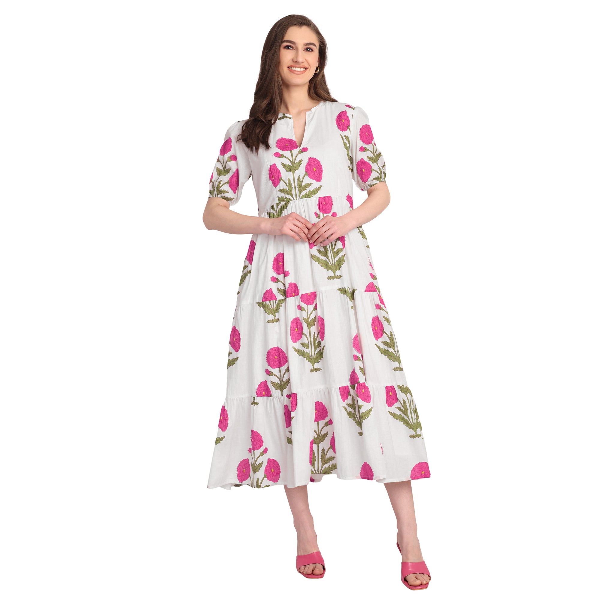 Rosalie Meadow Midi Dress
