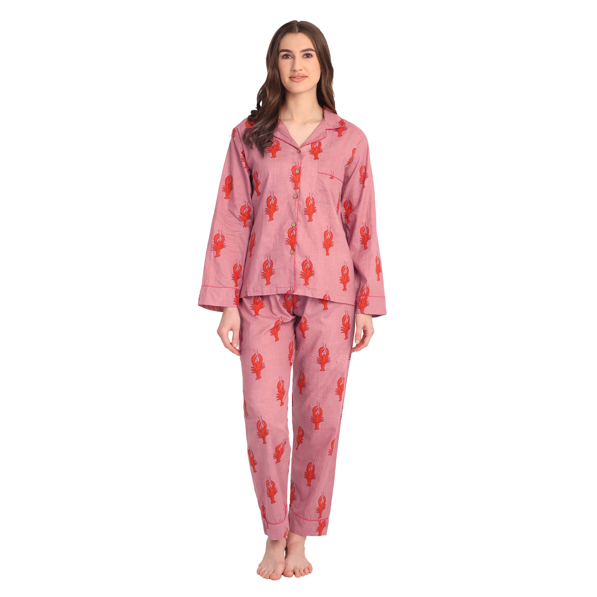 Rouge Lobster Cotton PJ Set