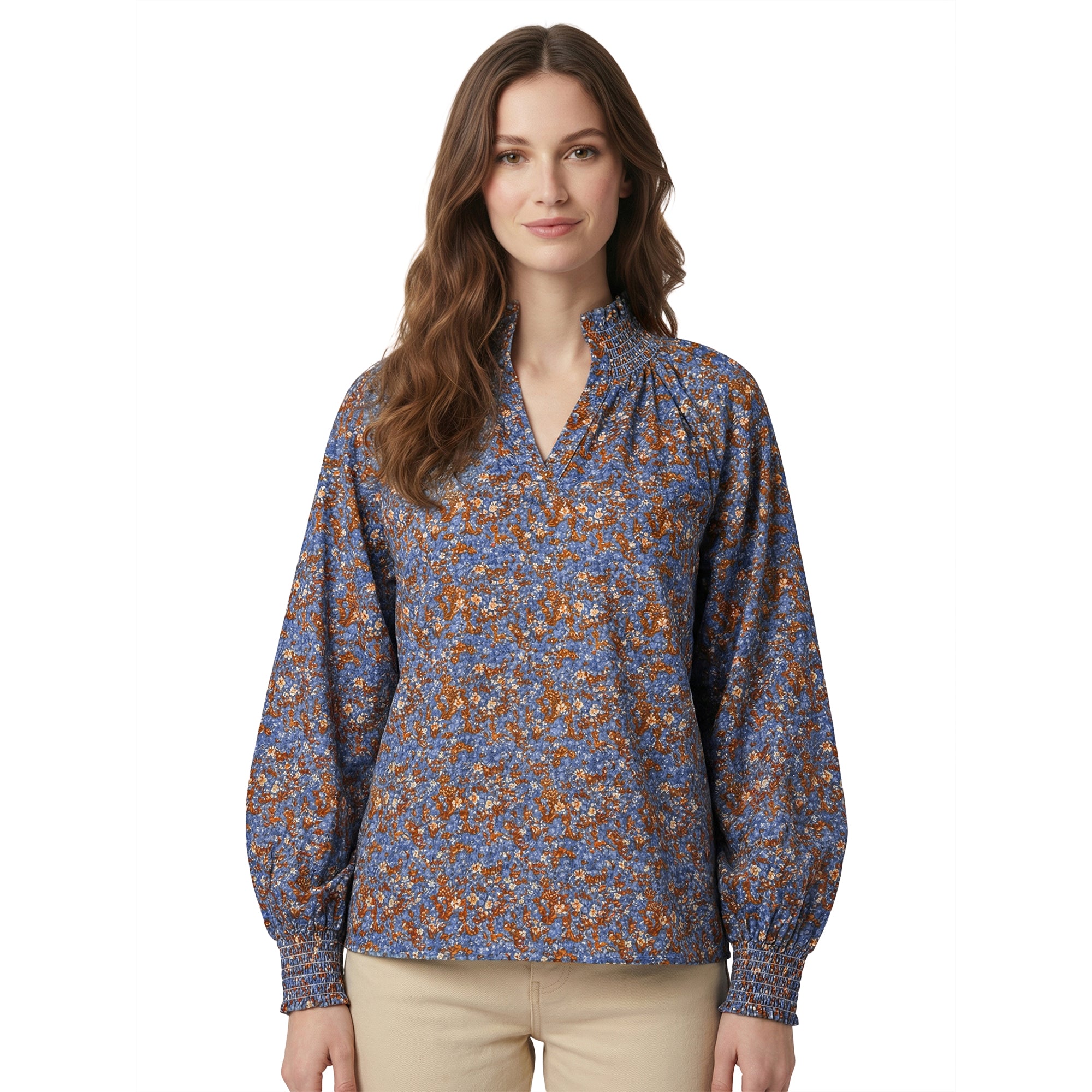 Blue Meadow Whisper Top