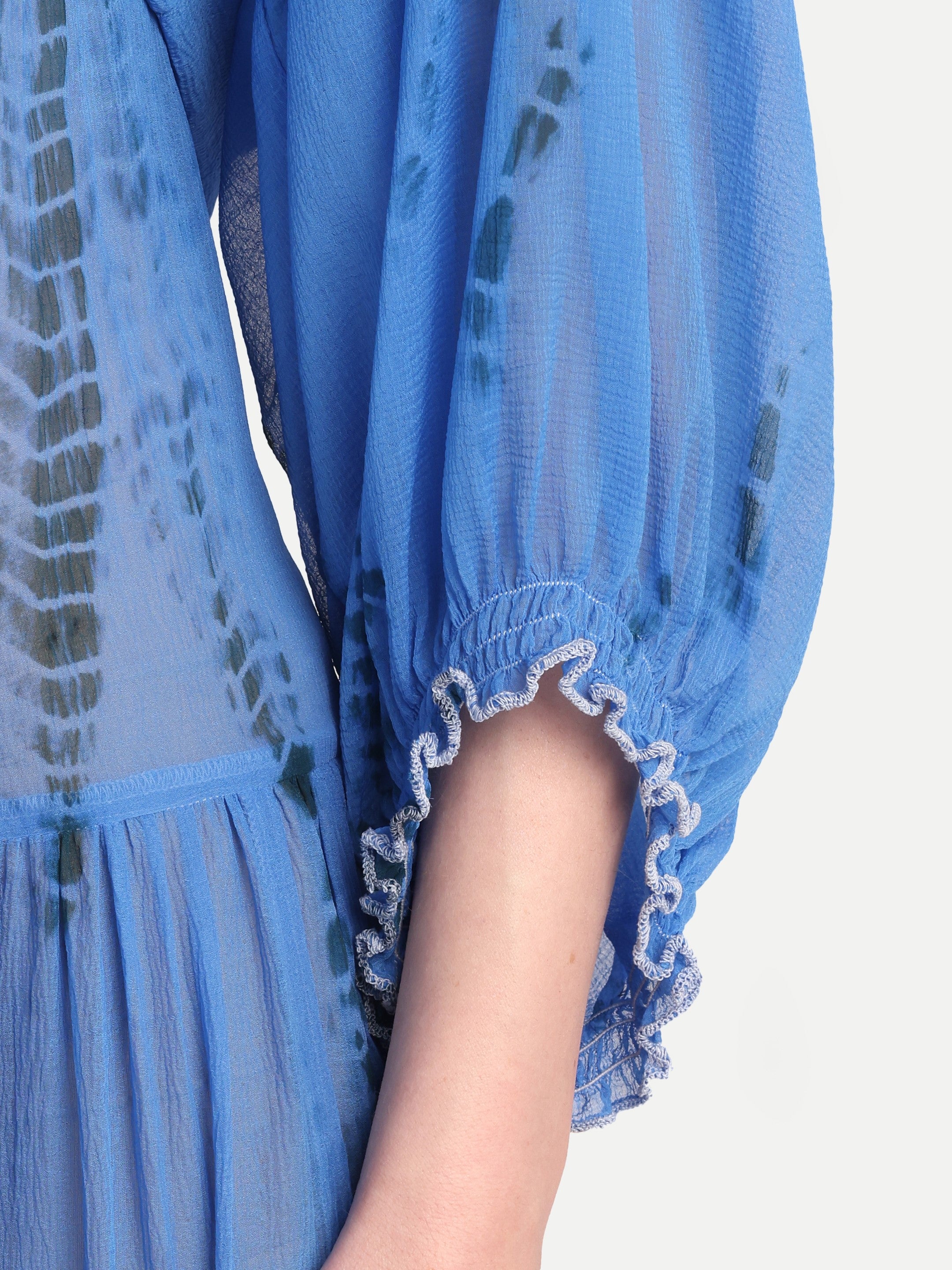 Azure Veil Chiffon Dress