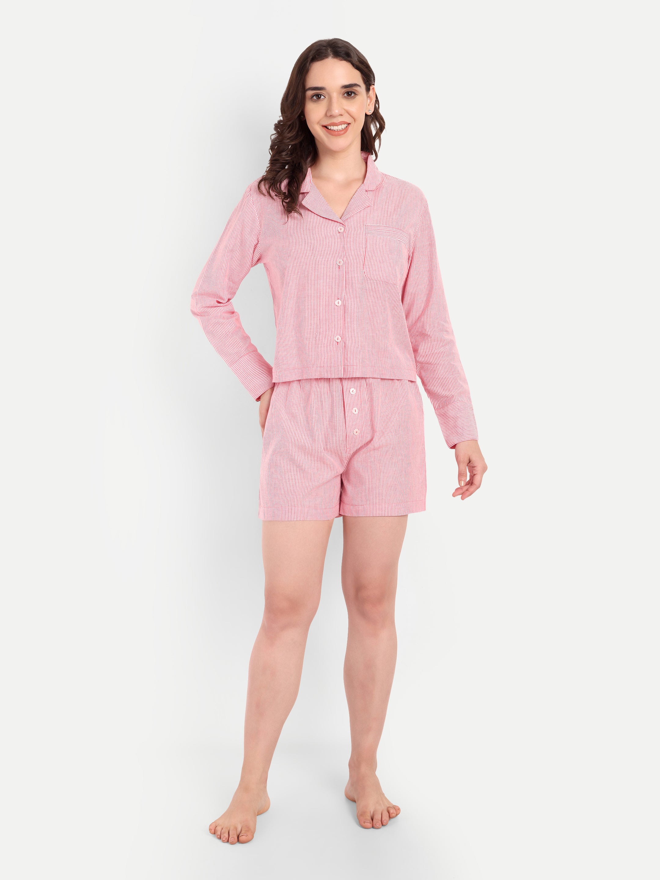 Blush Stripe Cotton Set