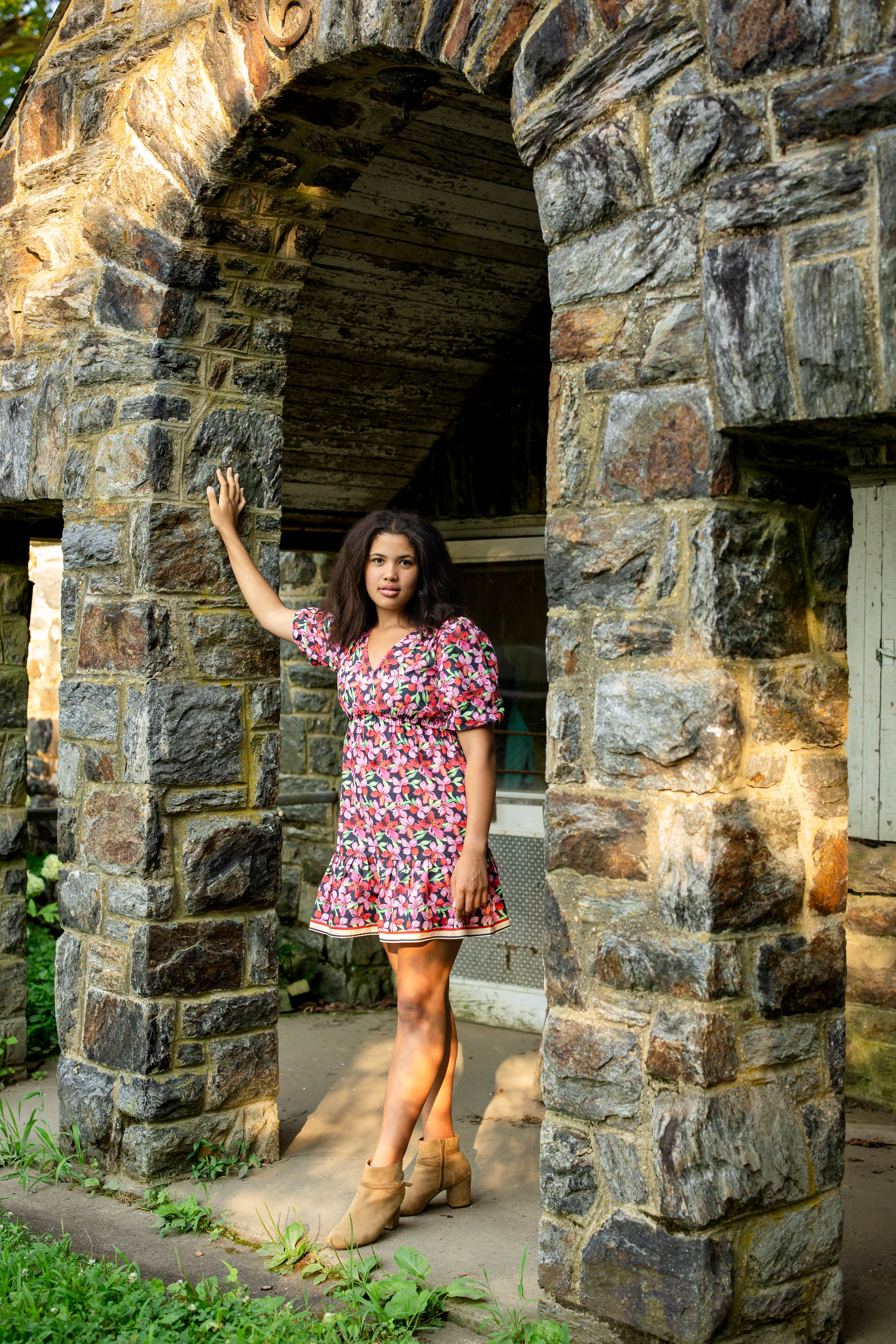 Orchid Bloom Mini Dress