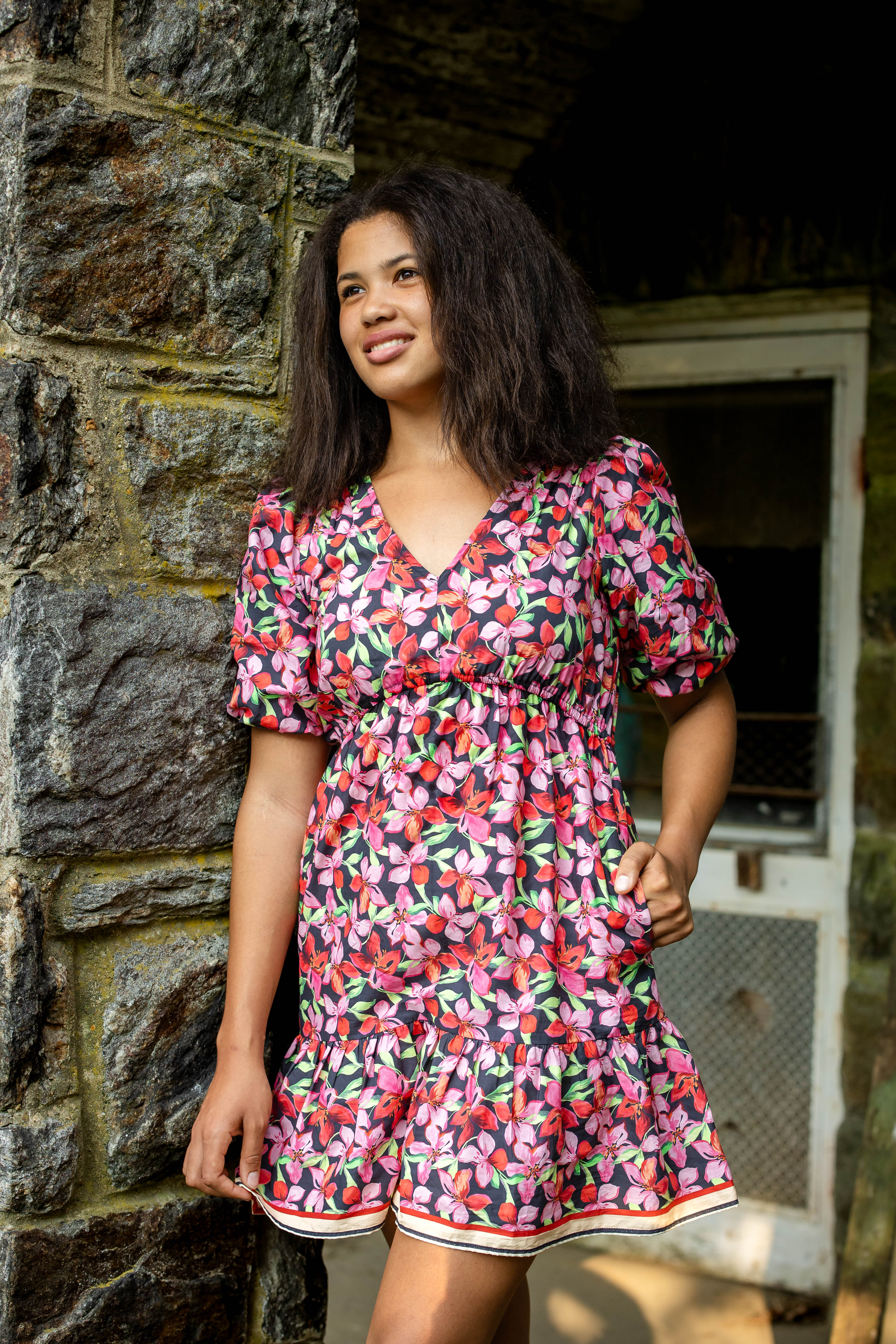 Orchid Bloom Mini Dress