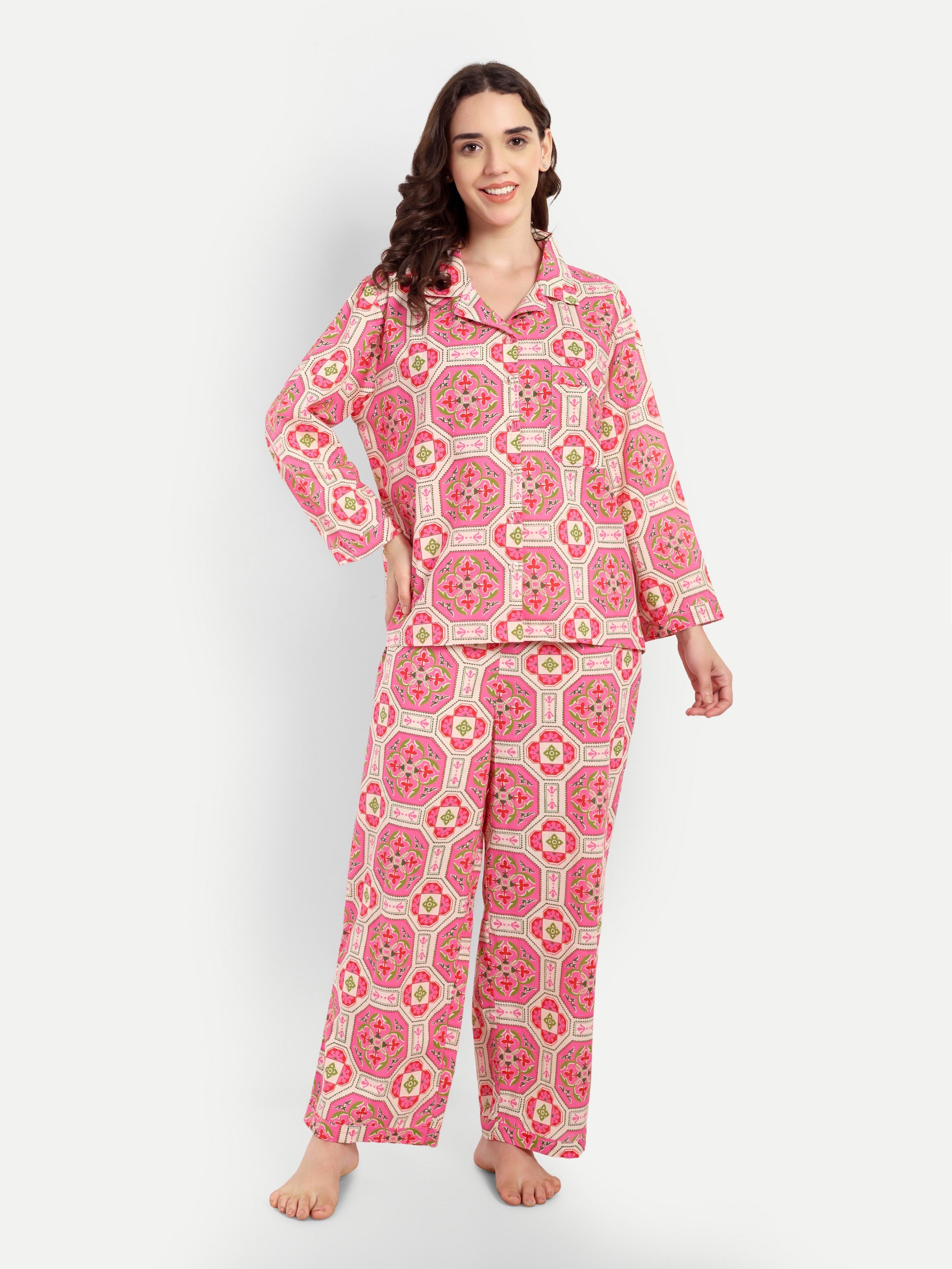 Rosé Tile Cotton PJ Set