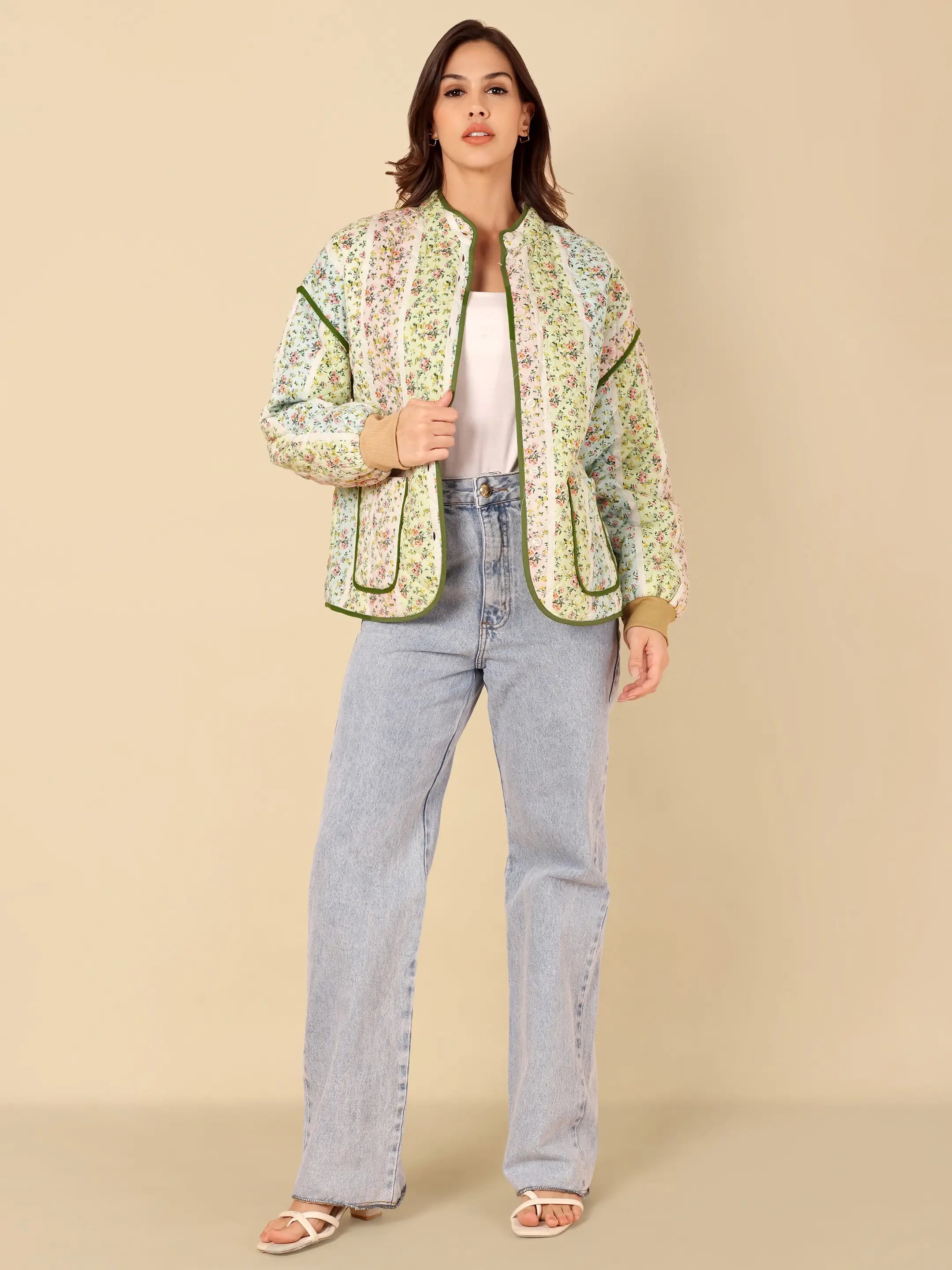 Pastel Garden Quilted Jacket