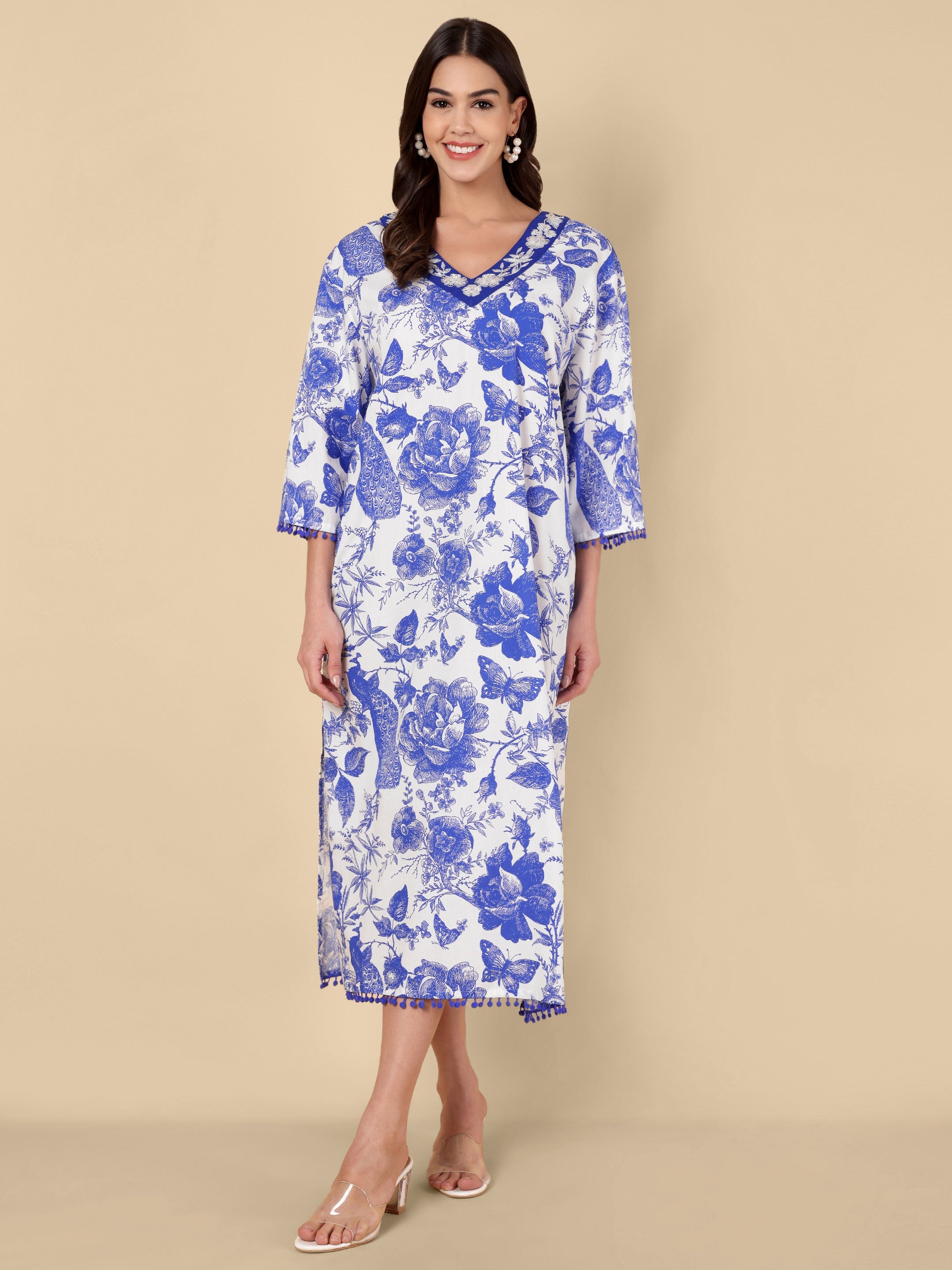 Indigo Flora Kaftan