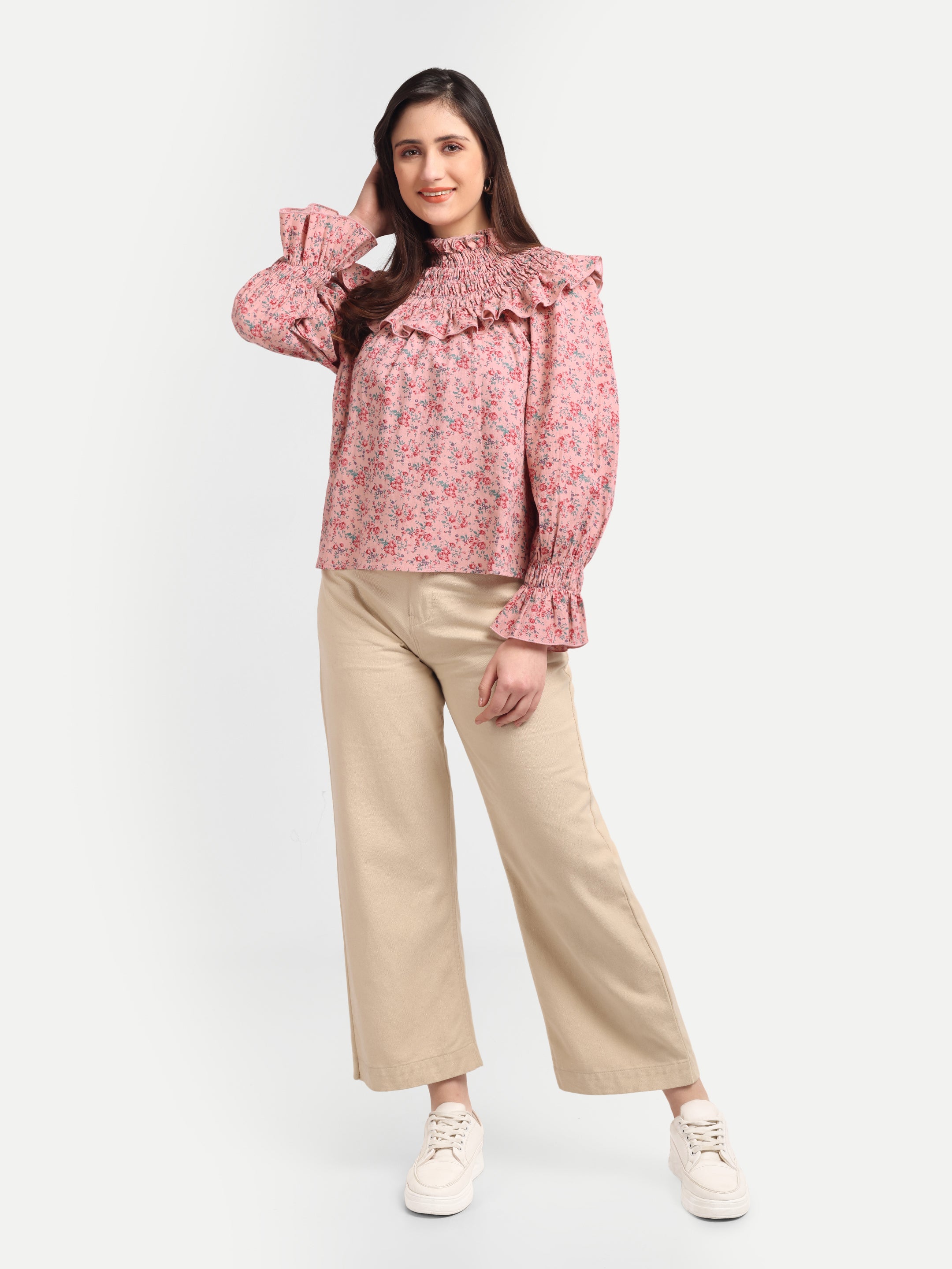 Blush Meadow Ruffle Top