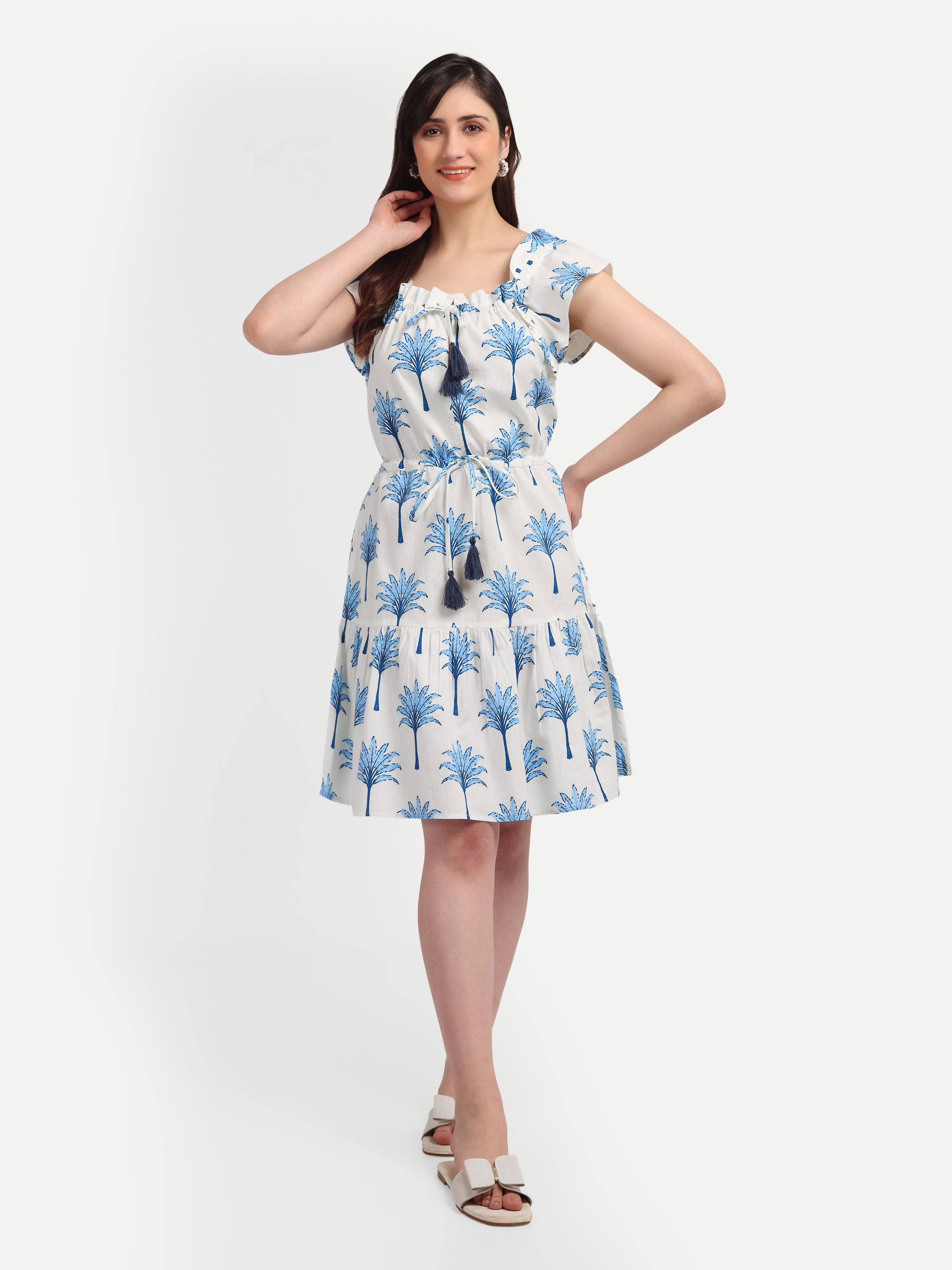 Blue Palm Breeze Cotton
Dress
