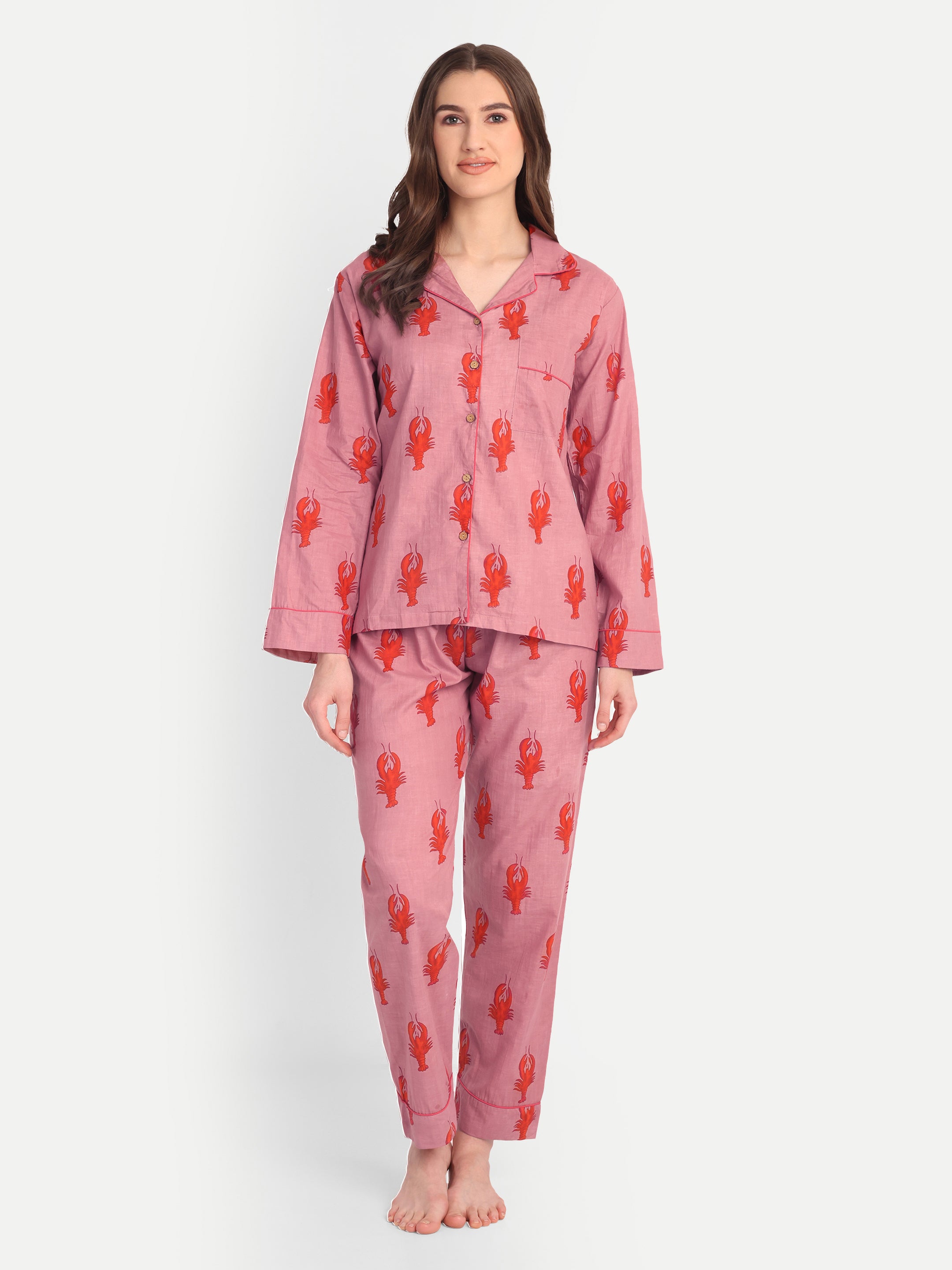 Rouge Lobster Cotton PJ Set