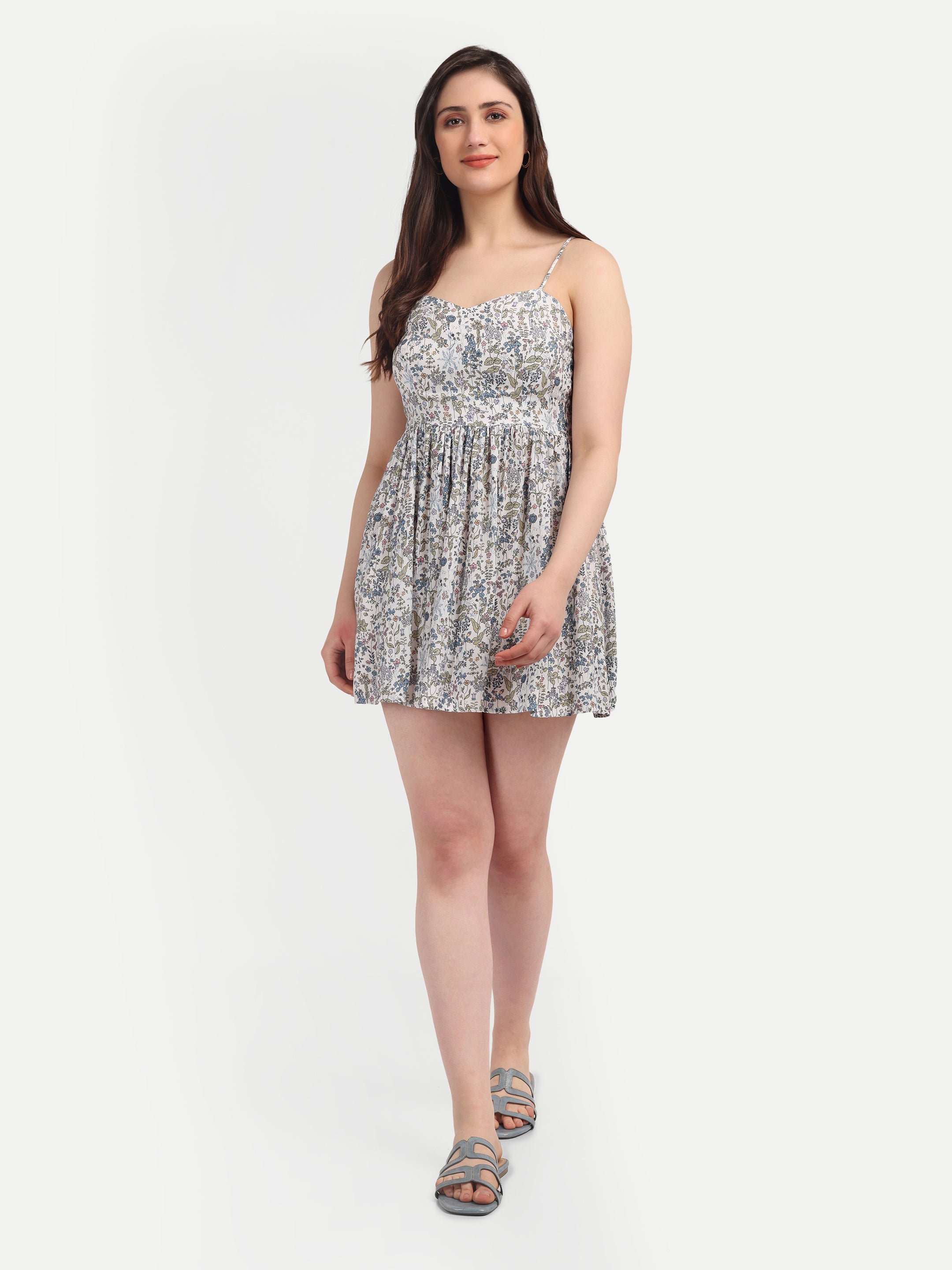 Bluebell Meadow Fit
-and-Flare Dress