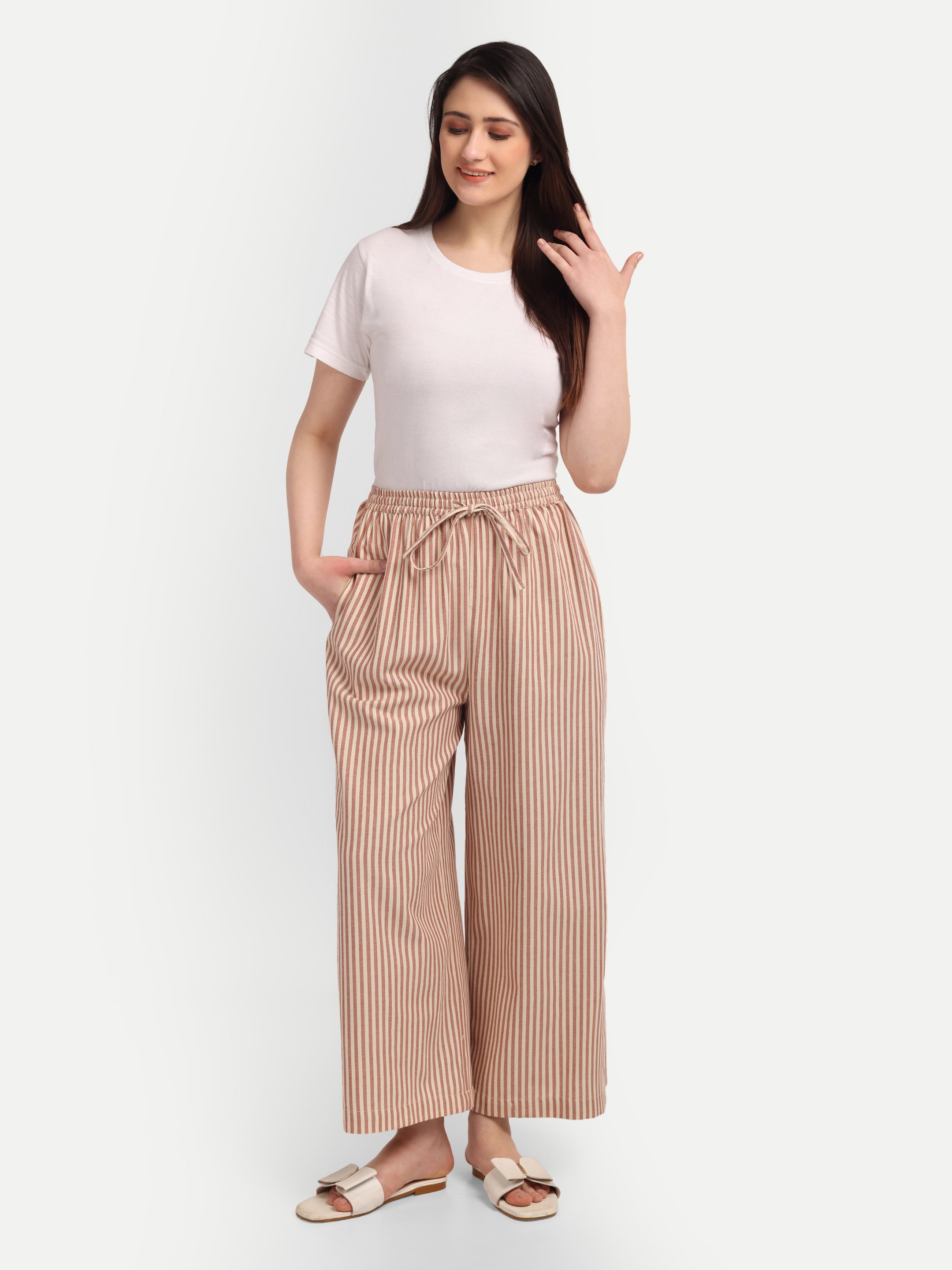 Desert Sand Stripe Palazzo