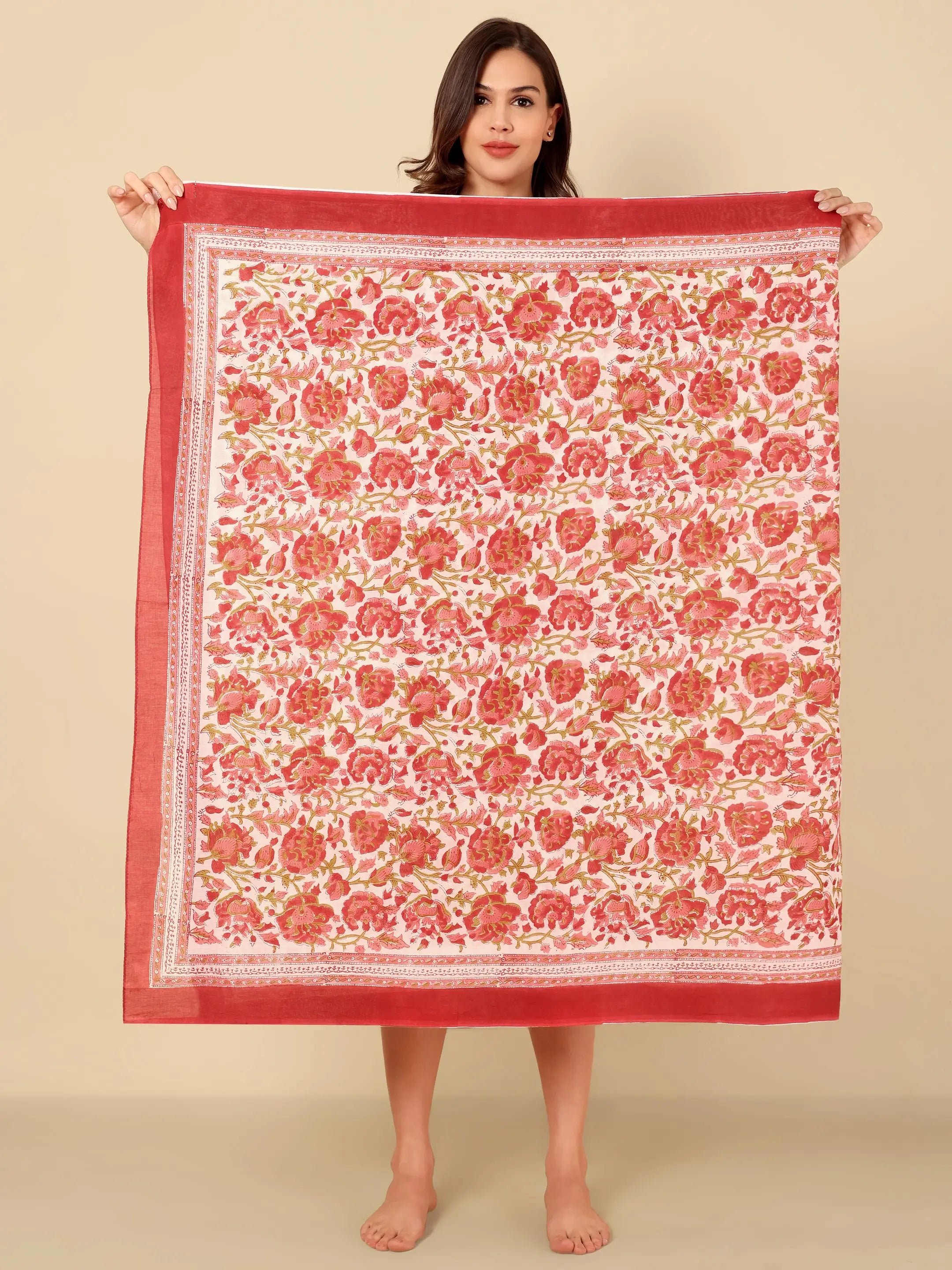 Crimson Bloom Sarong
