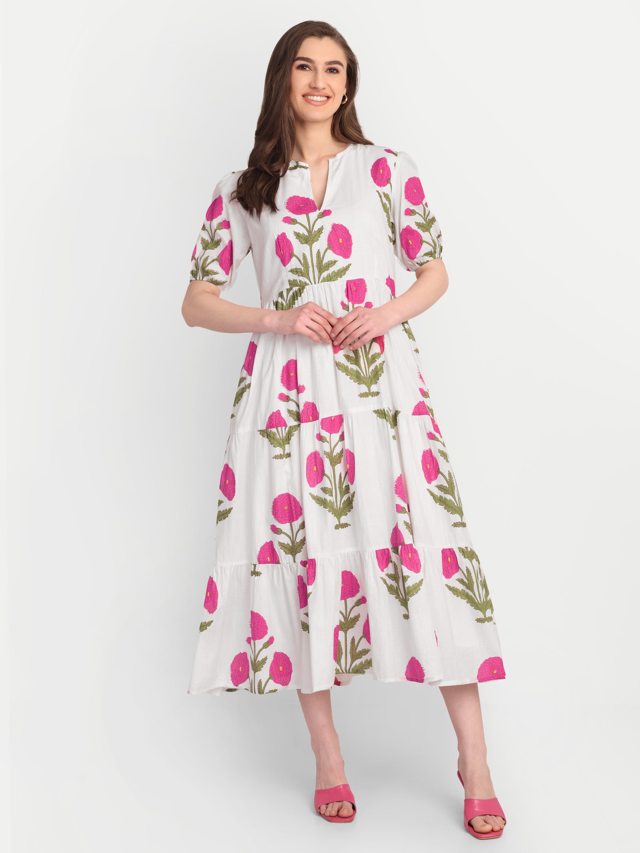 Rosalie Meadow Midi Dress