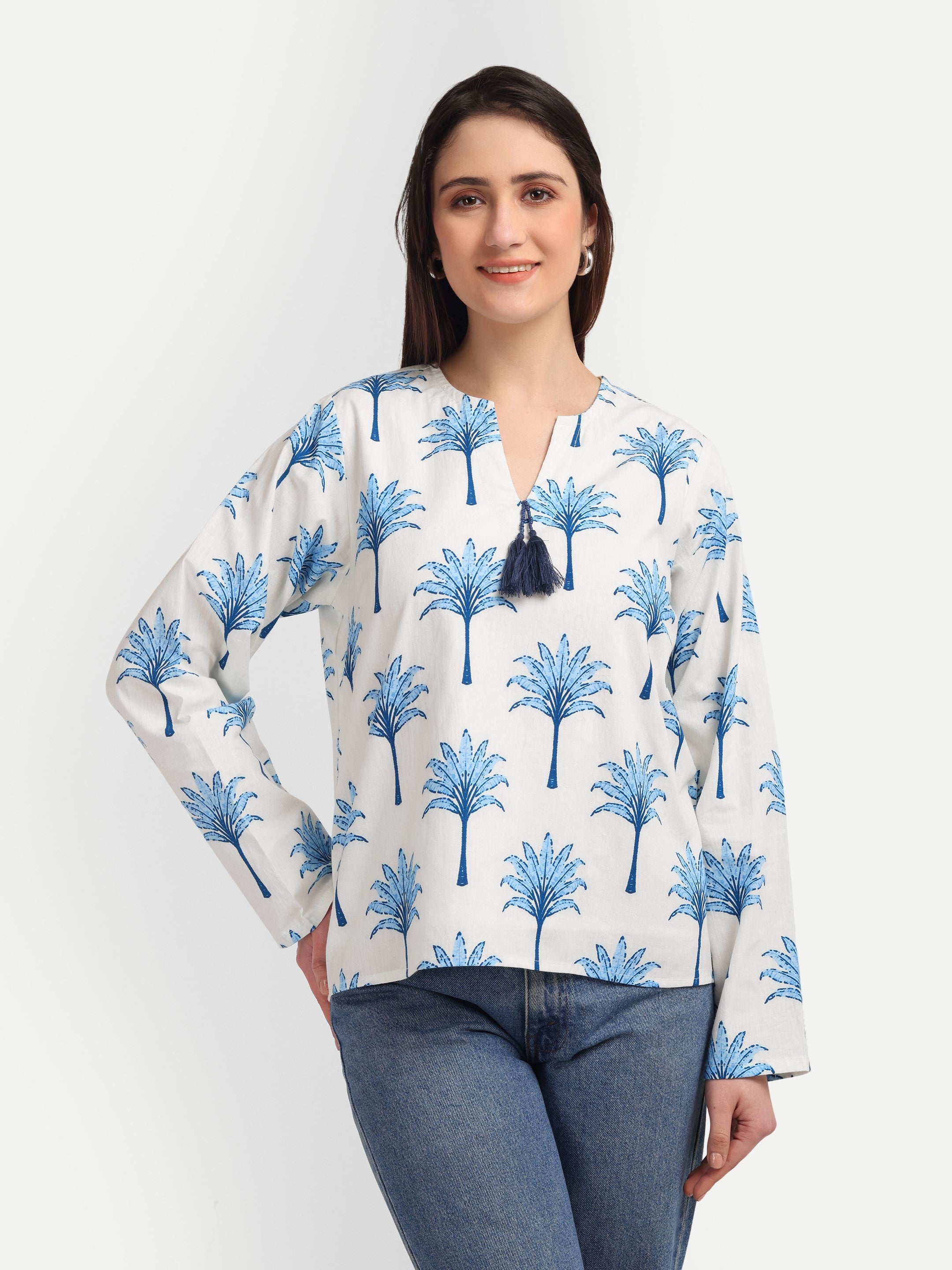 Indigo Palm Handblock
Dress