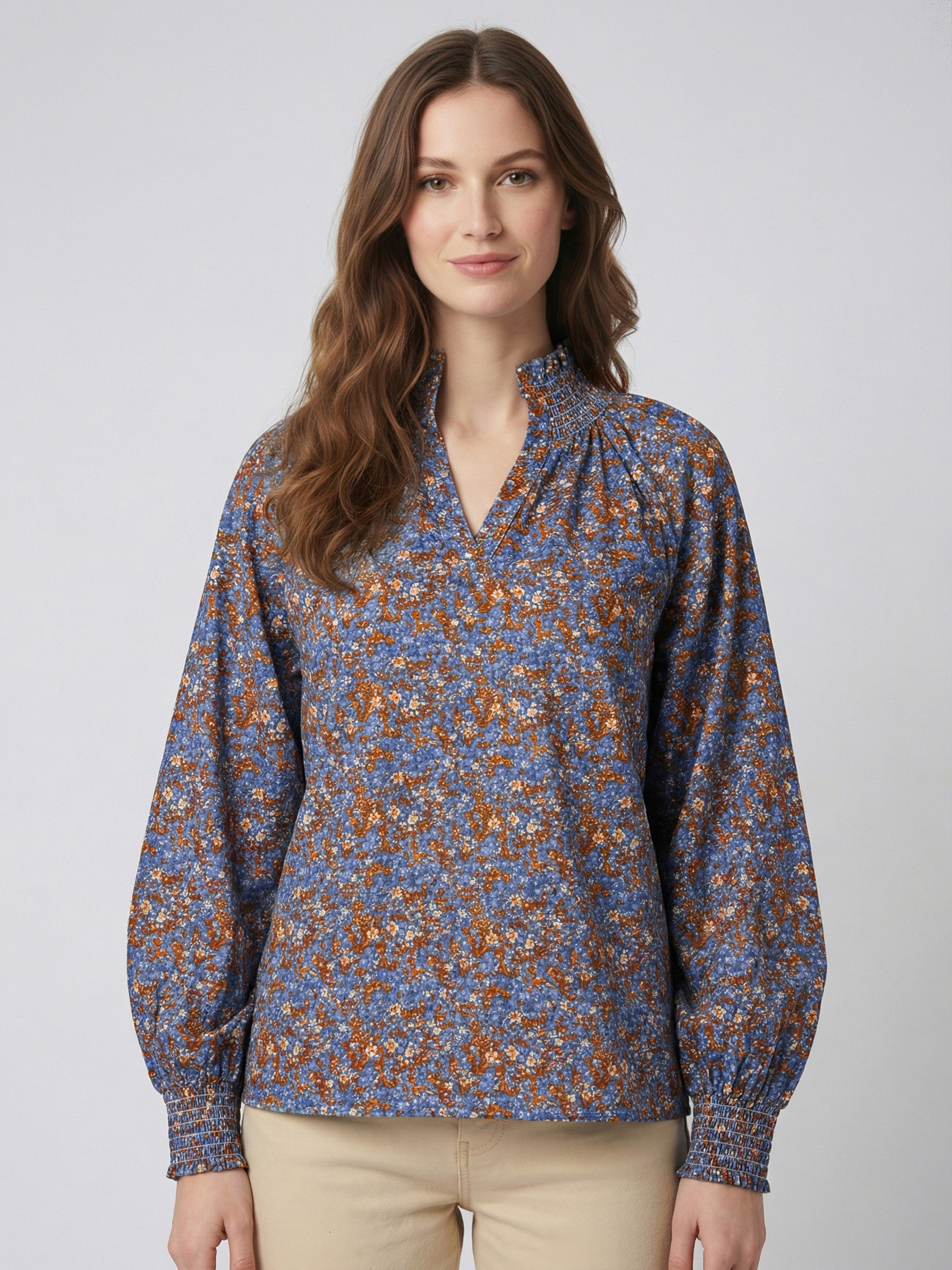 Blue Meadow Whisper Top