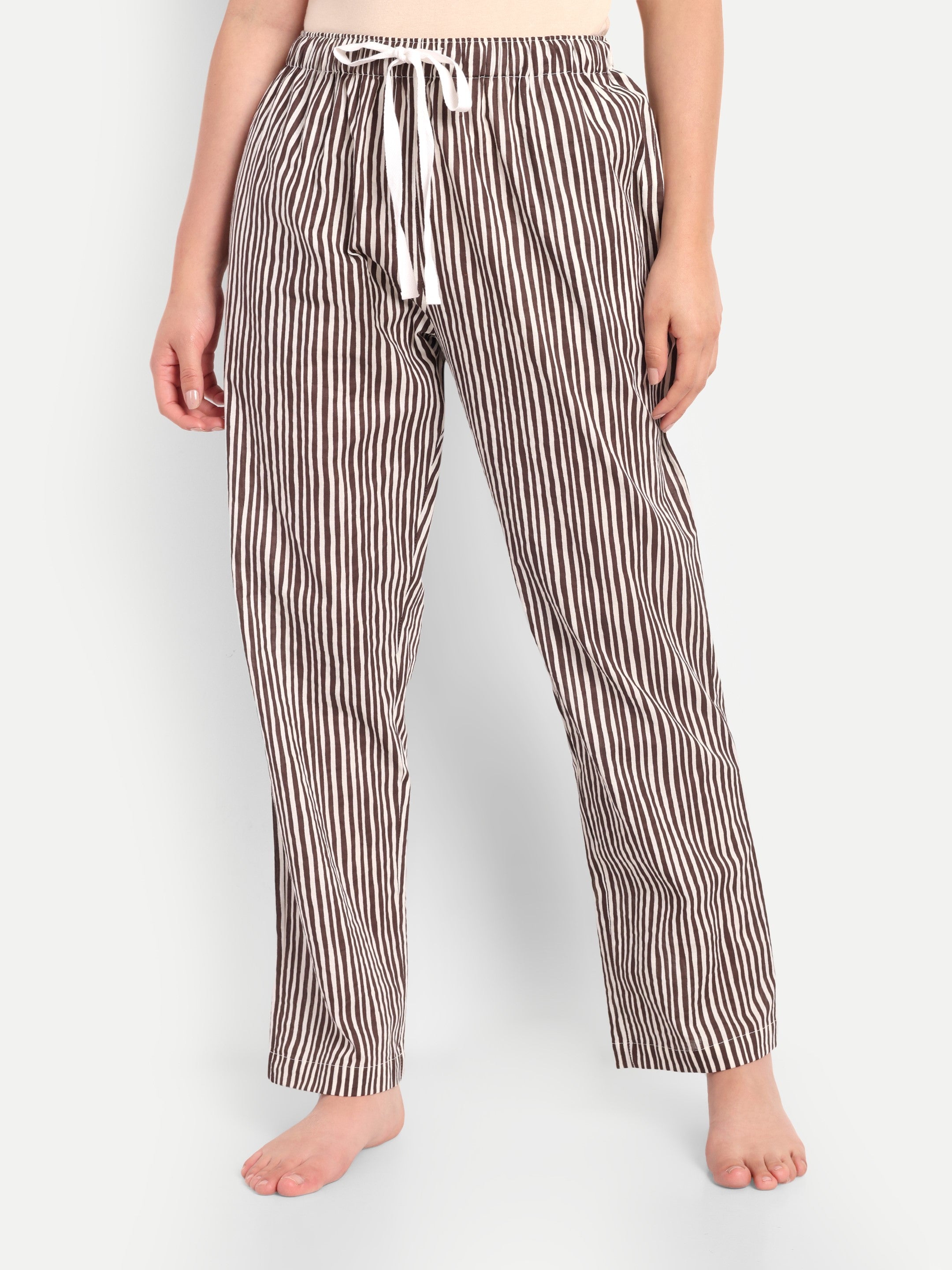 Mocha Stripe Lounge Pants