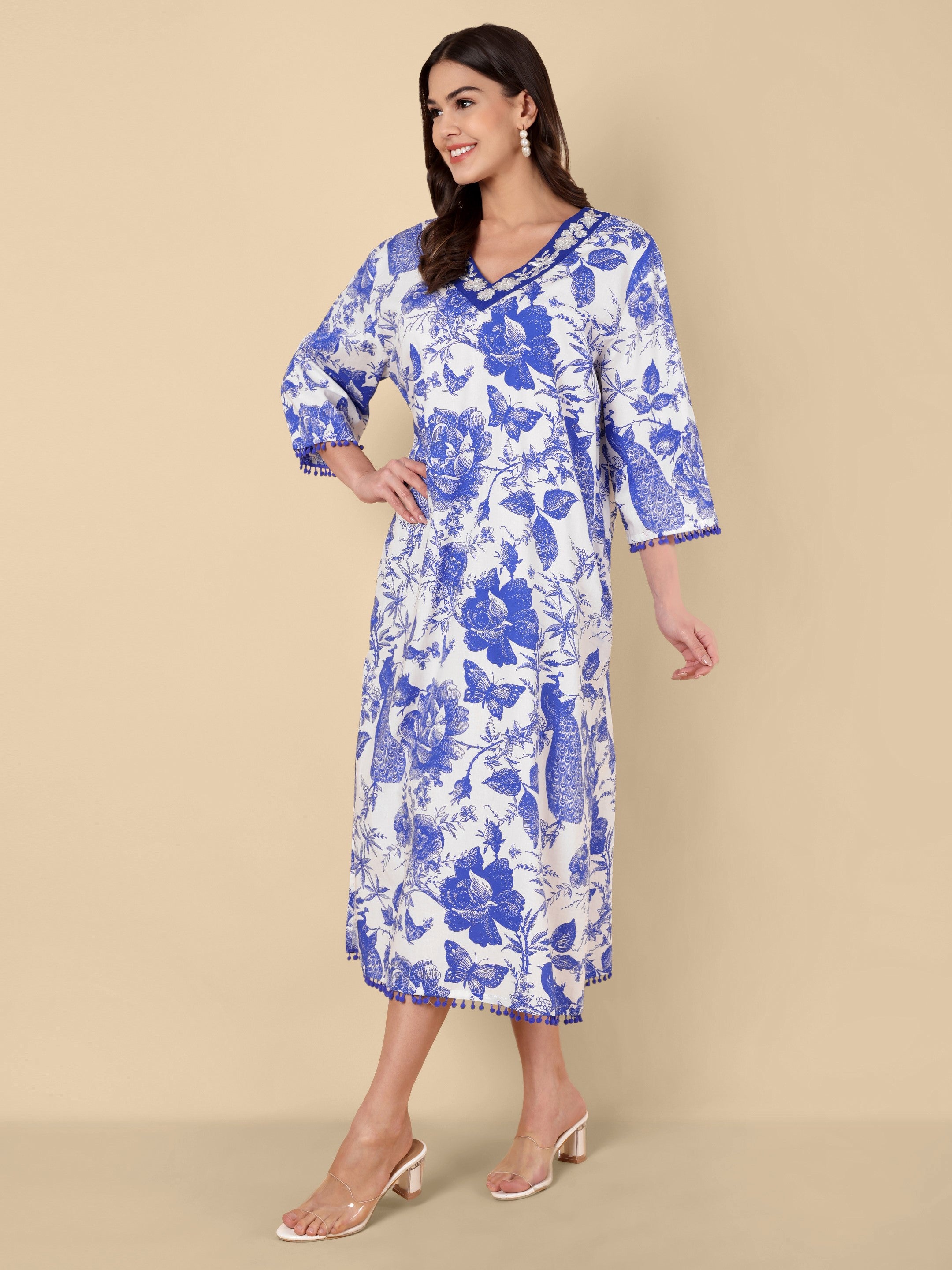 Indigo Flora Kaftan