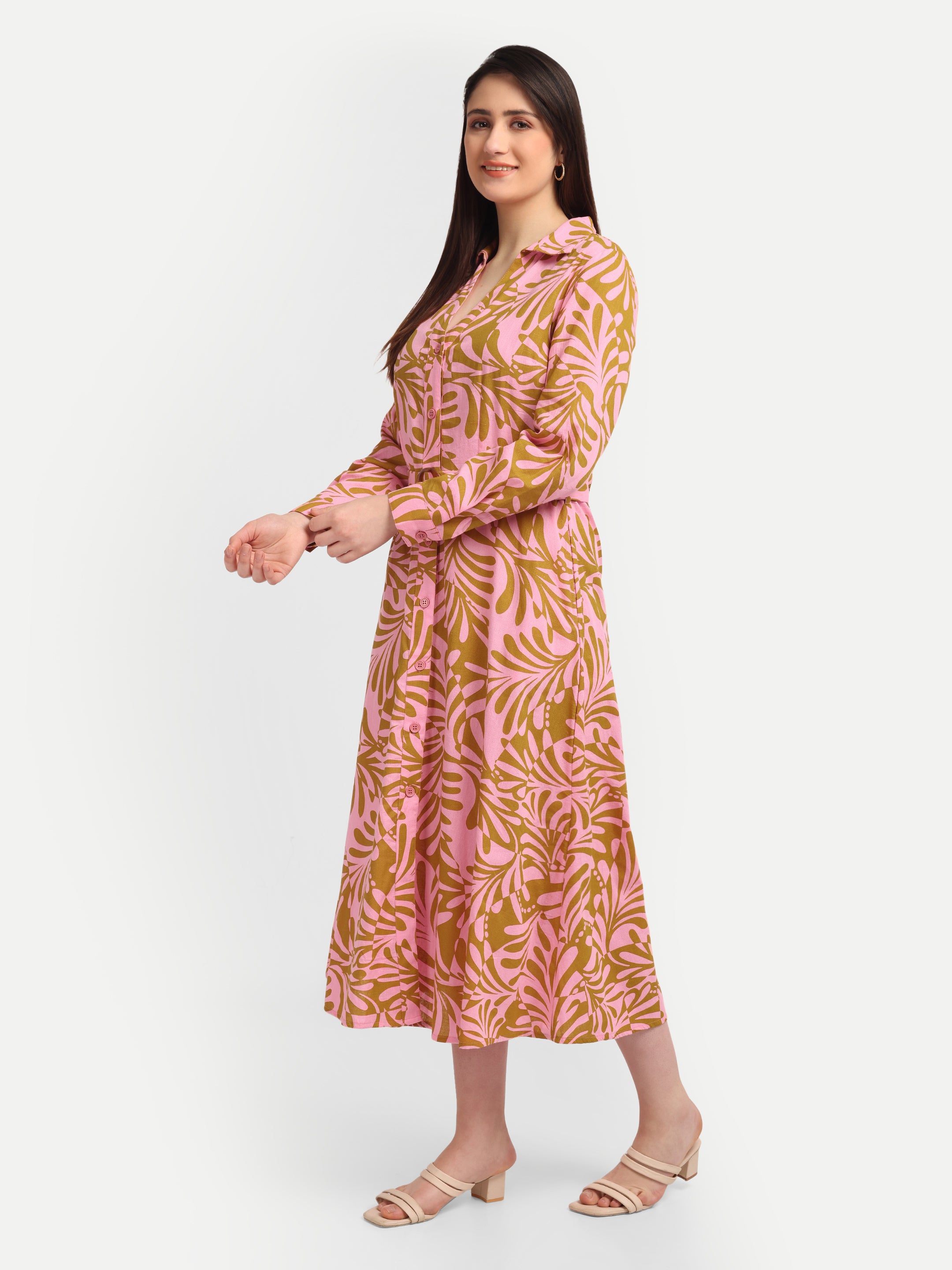 Sunset Palm Midi Dress