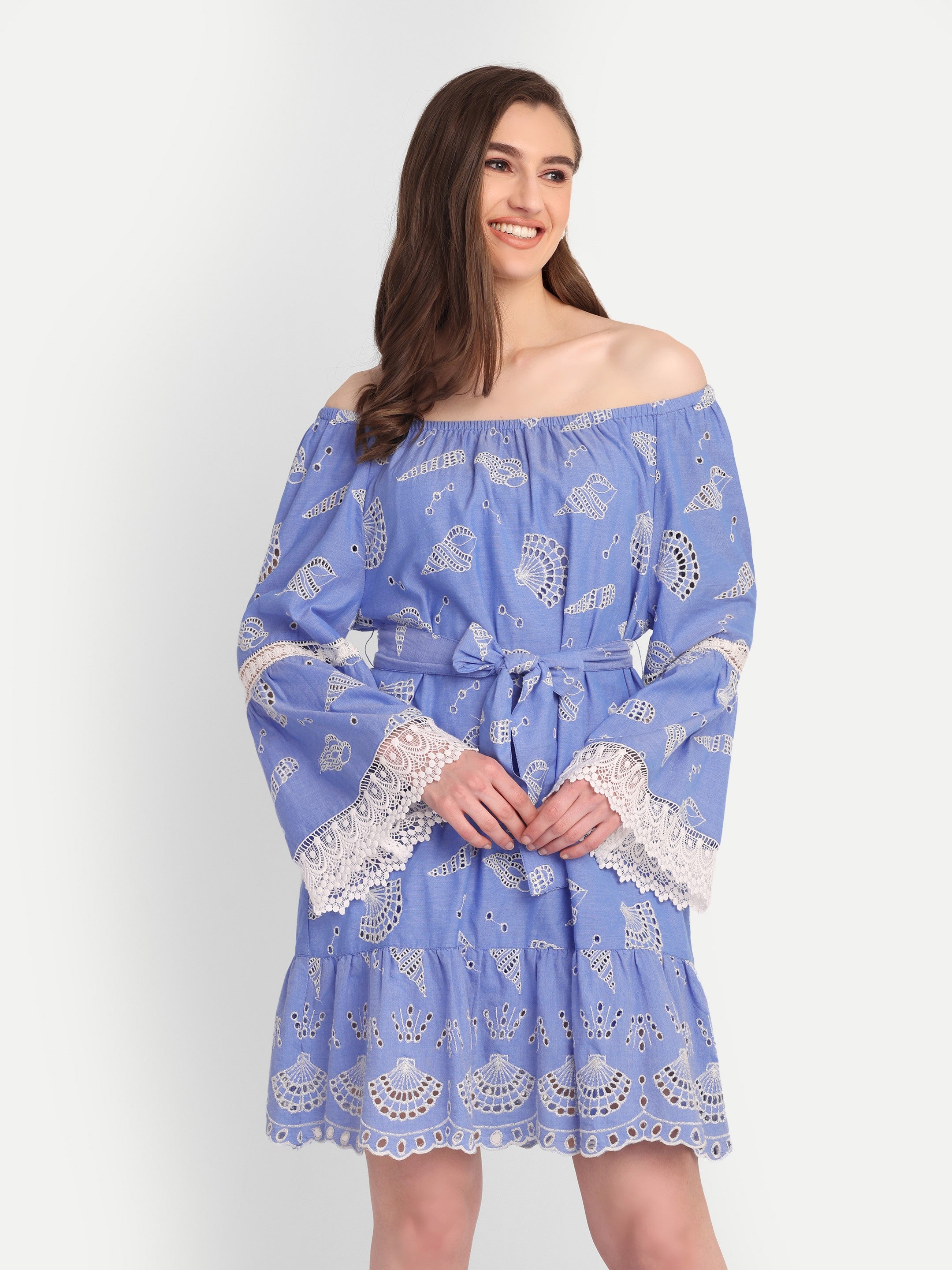 Coastal Whisper Eyelet Dress