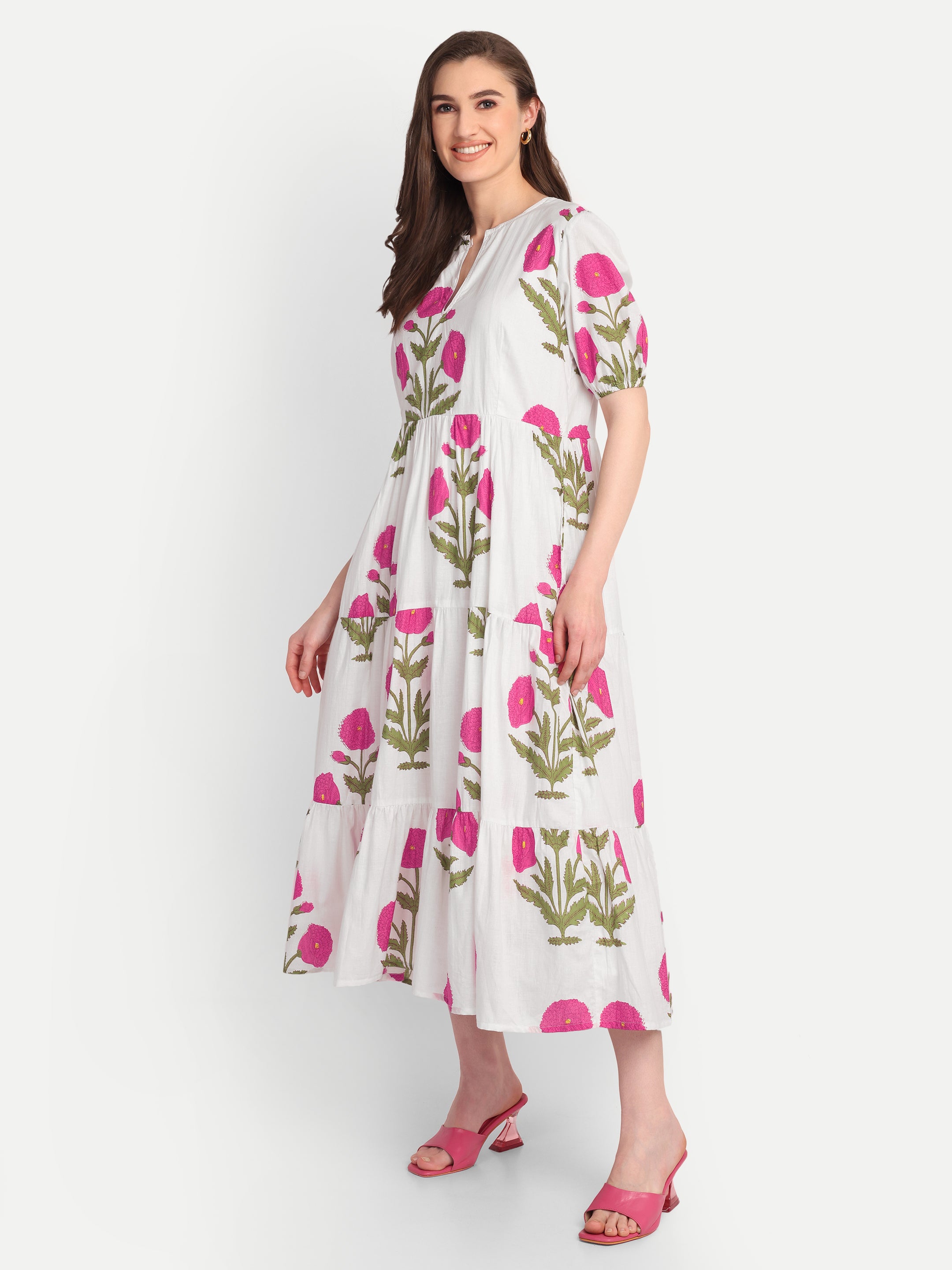 Rosalie Meadow Midi Dress