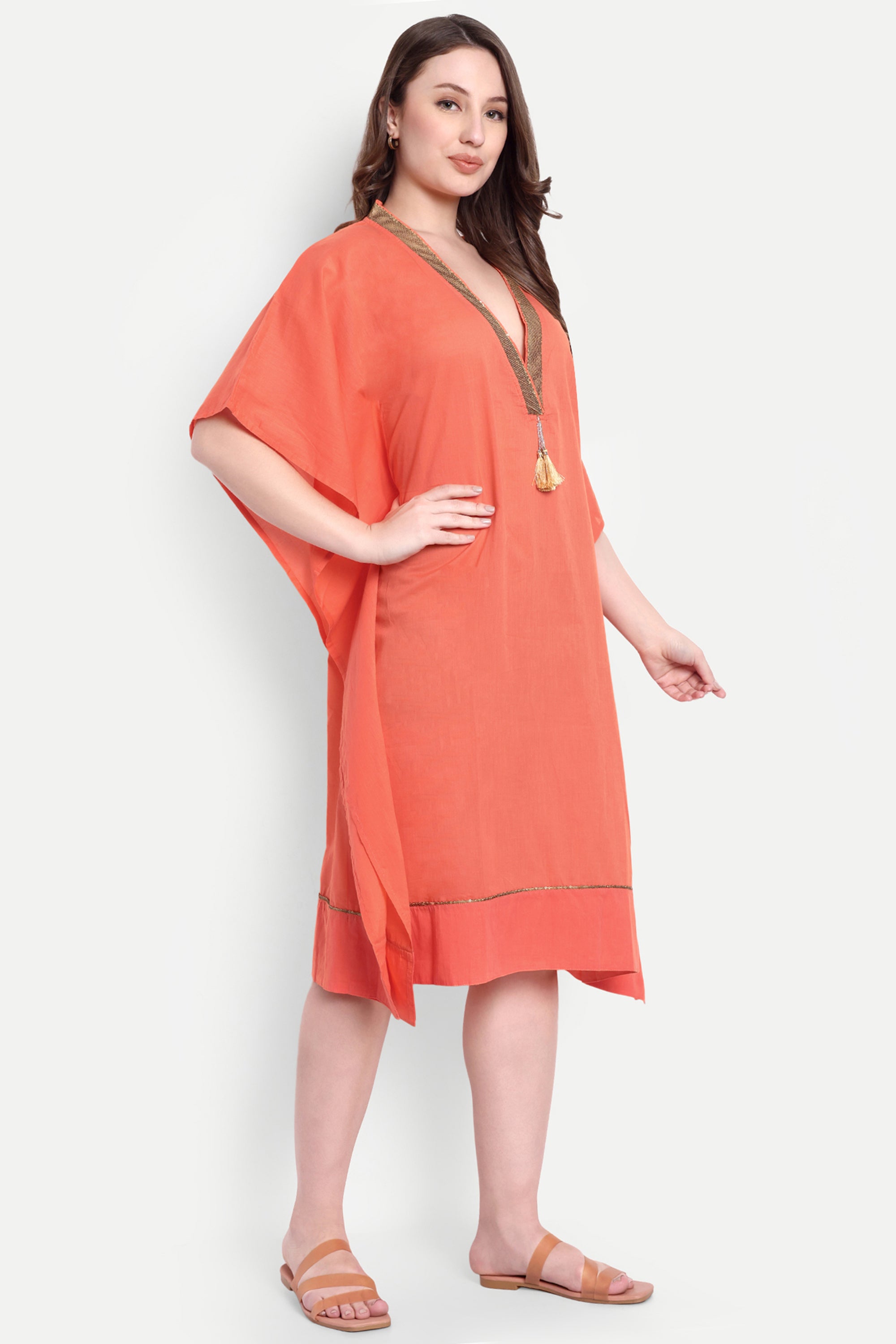 Orange Gold Kaftan