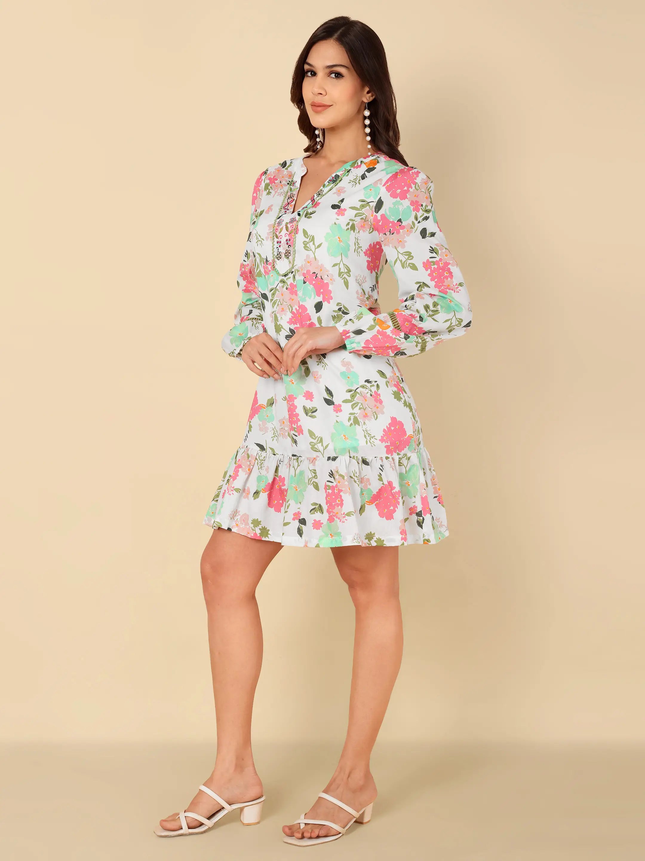 Indira Bloom Short Dress
