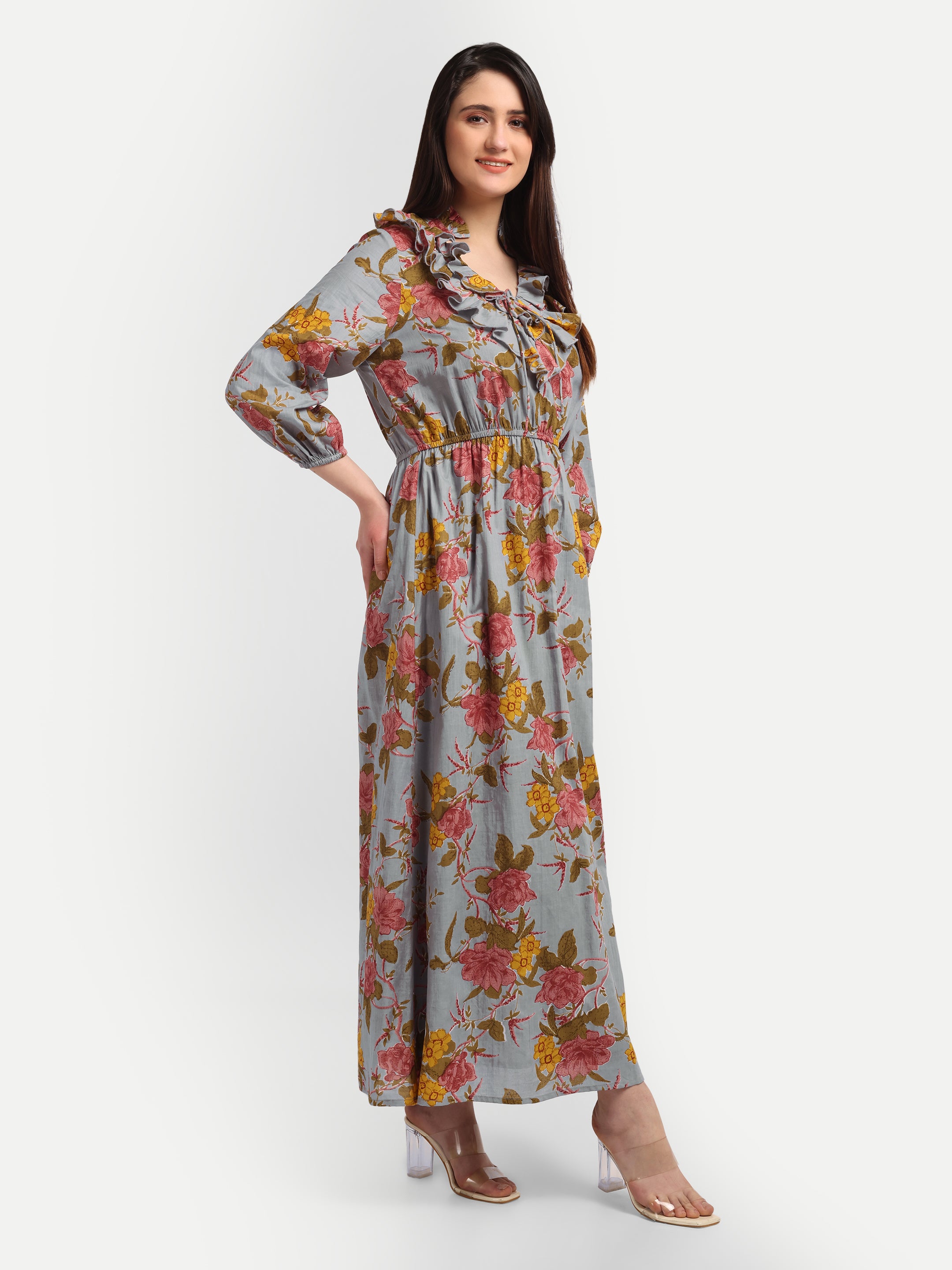 Blush Meadow Ruffle Maxi