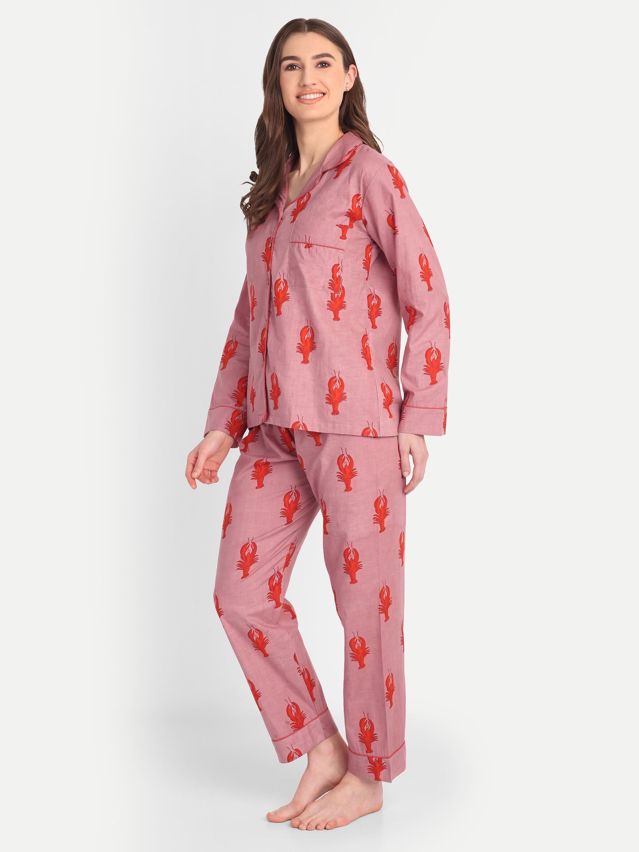 Rouge Lobster Cotton PJ Set