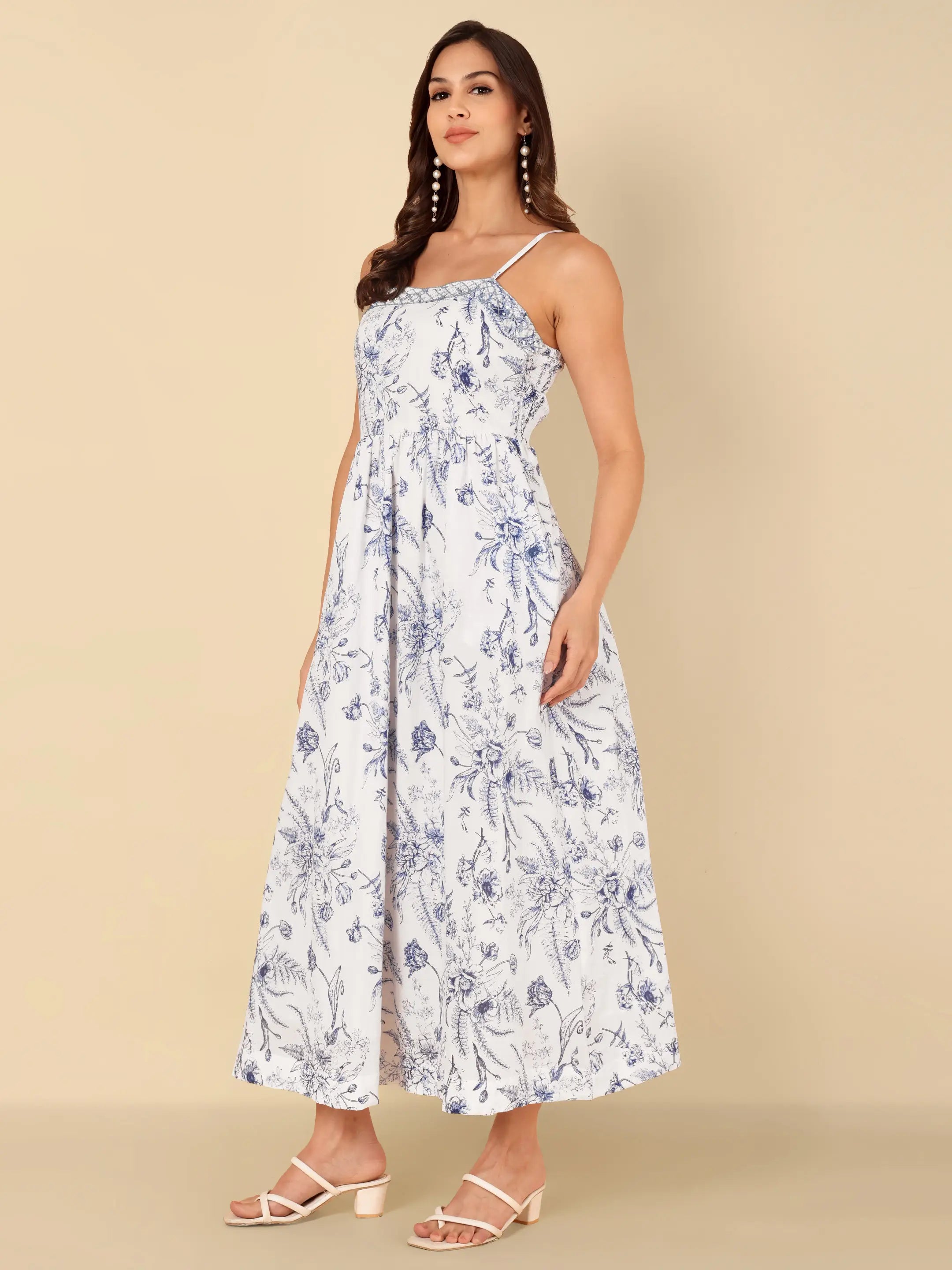 Blue Garden Maxi Dress
