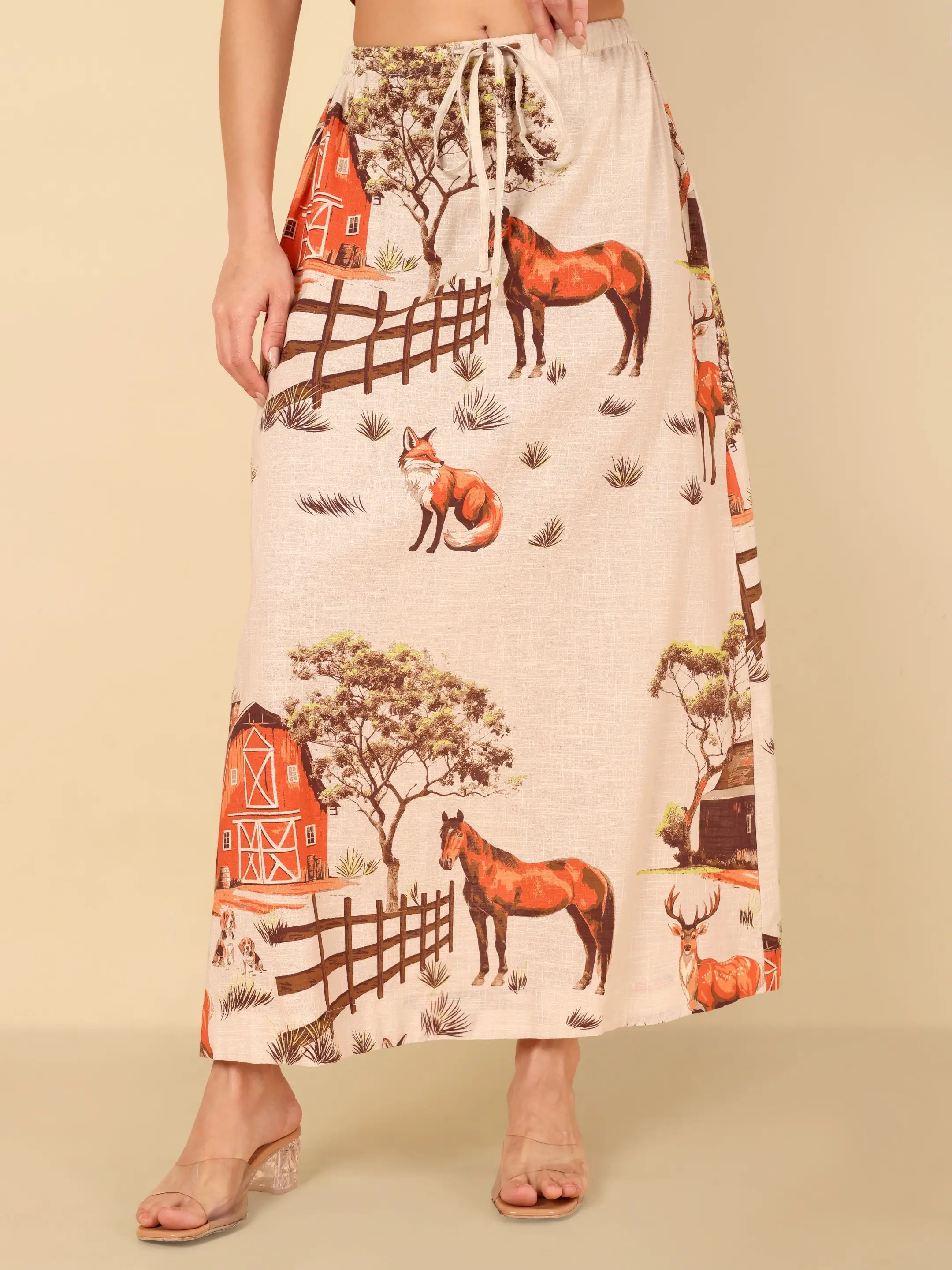 Woodland Linen Viscose Skirt
