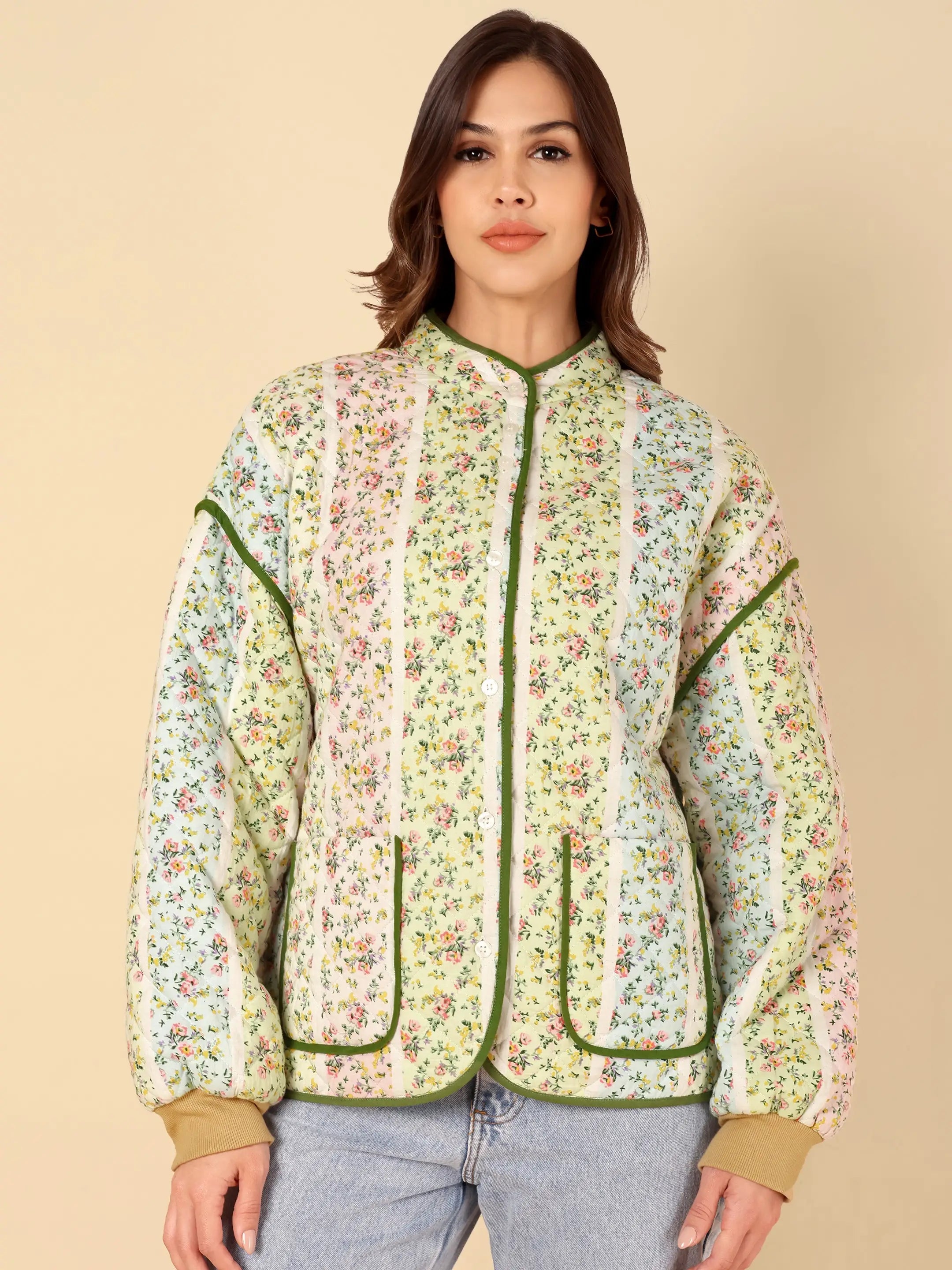 Pastel Garden Quilted Jacket