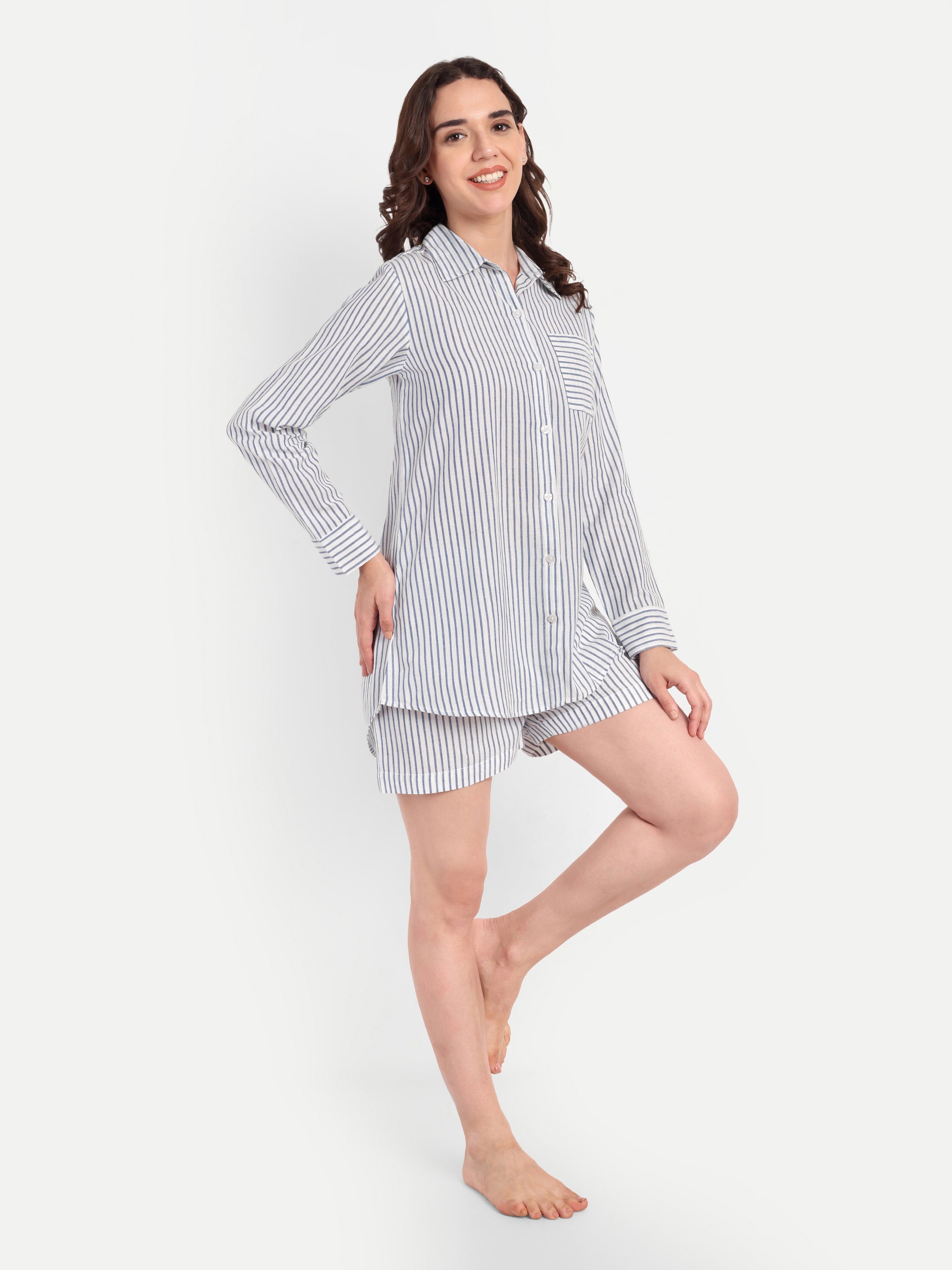 Classic Stripe Cotton Lounge Set