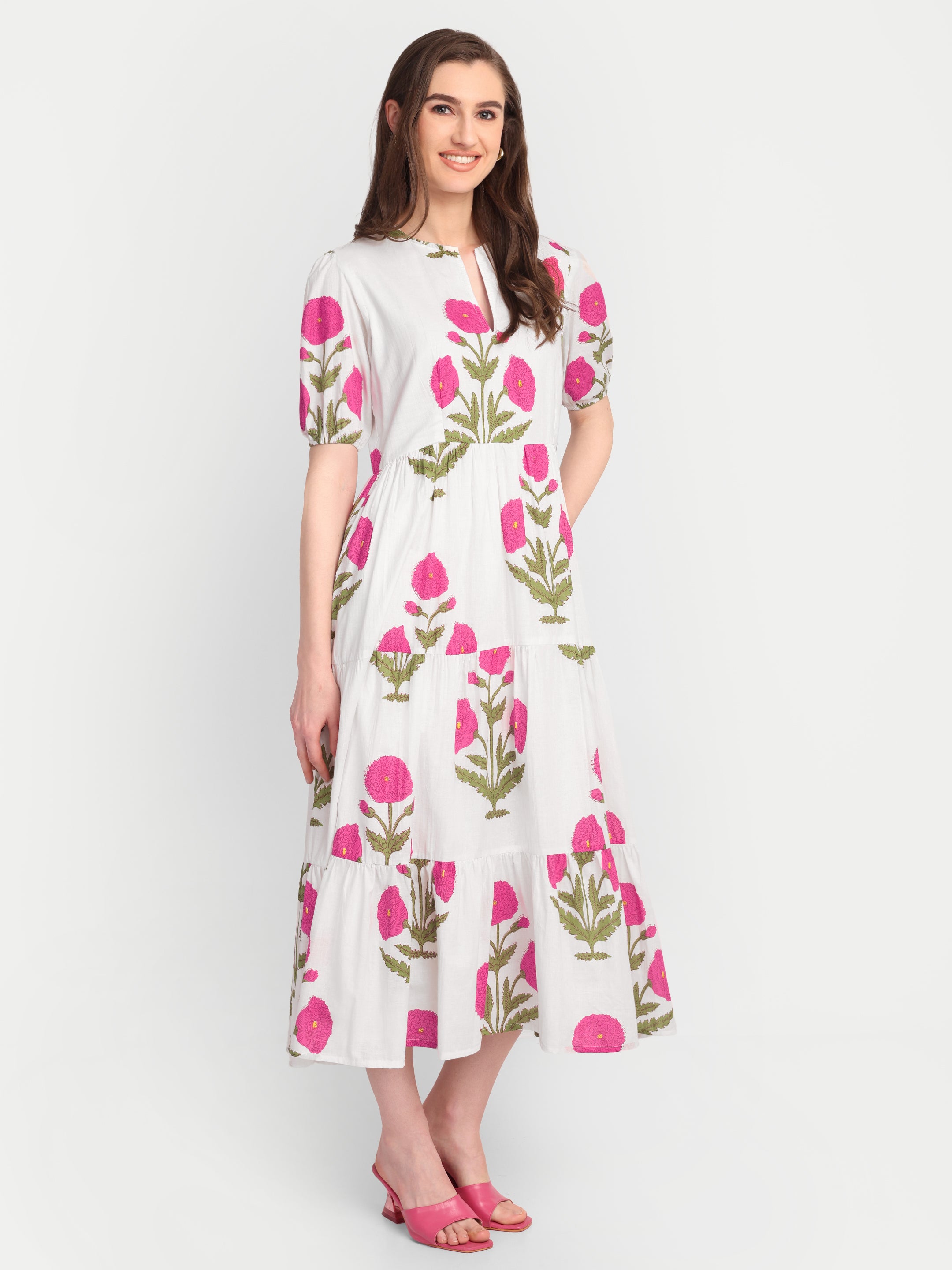 Rosalie Meadow Midi Dress