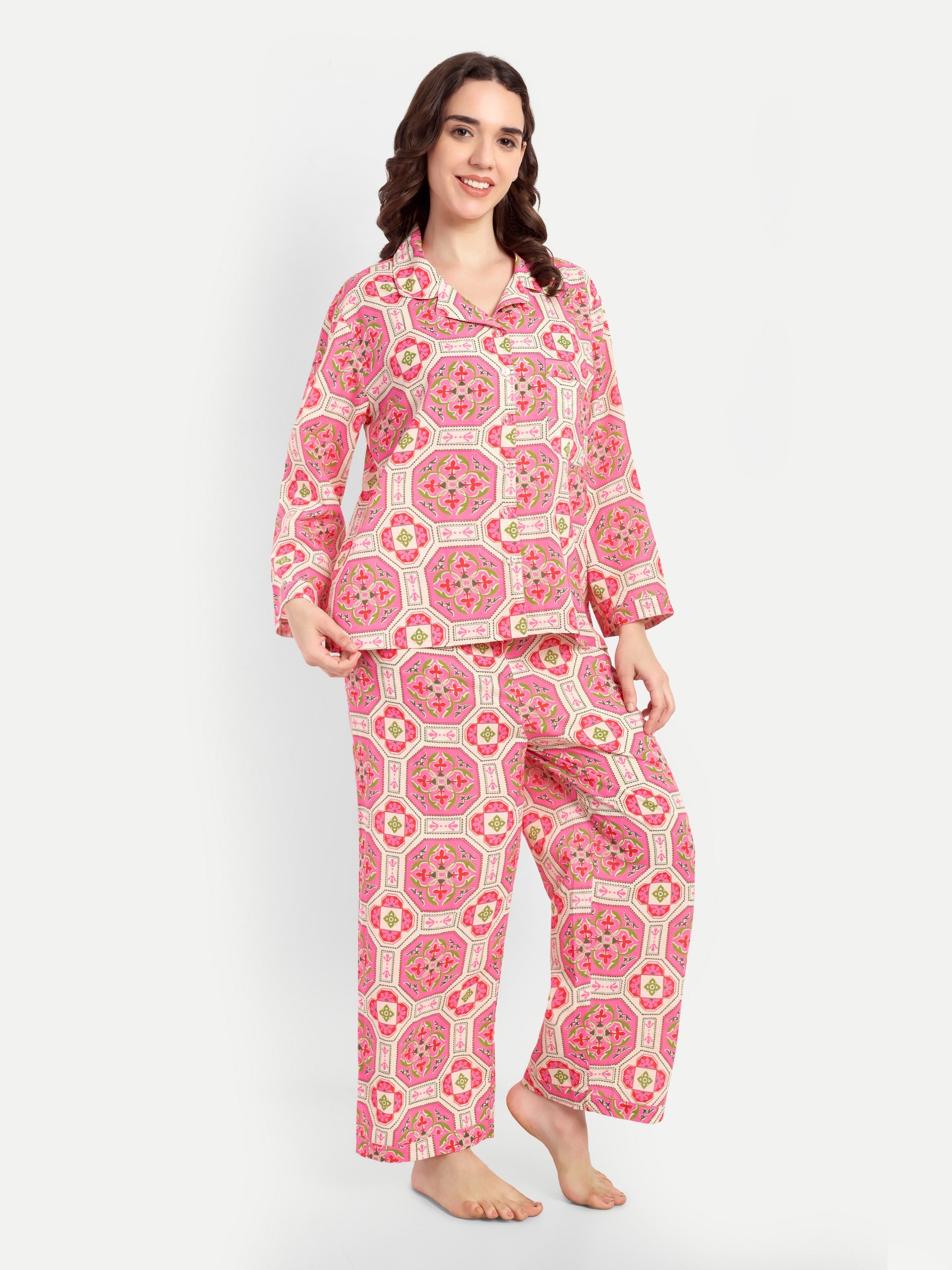 Rosé Tile Cotton PJ Set