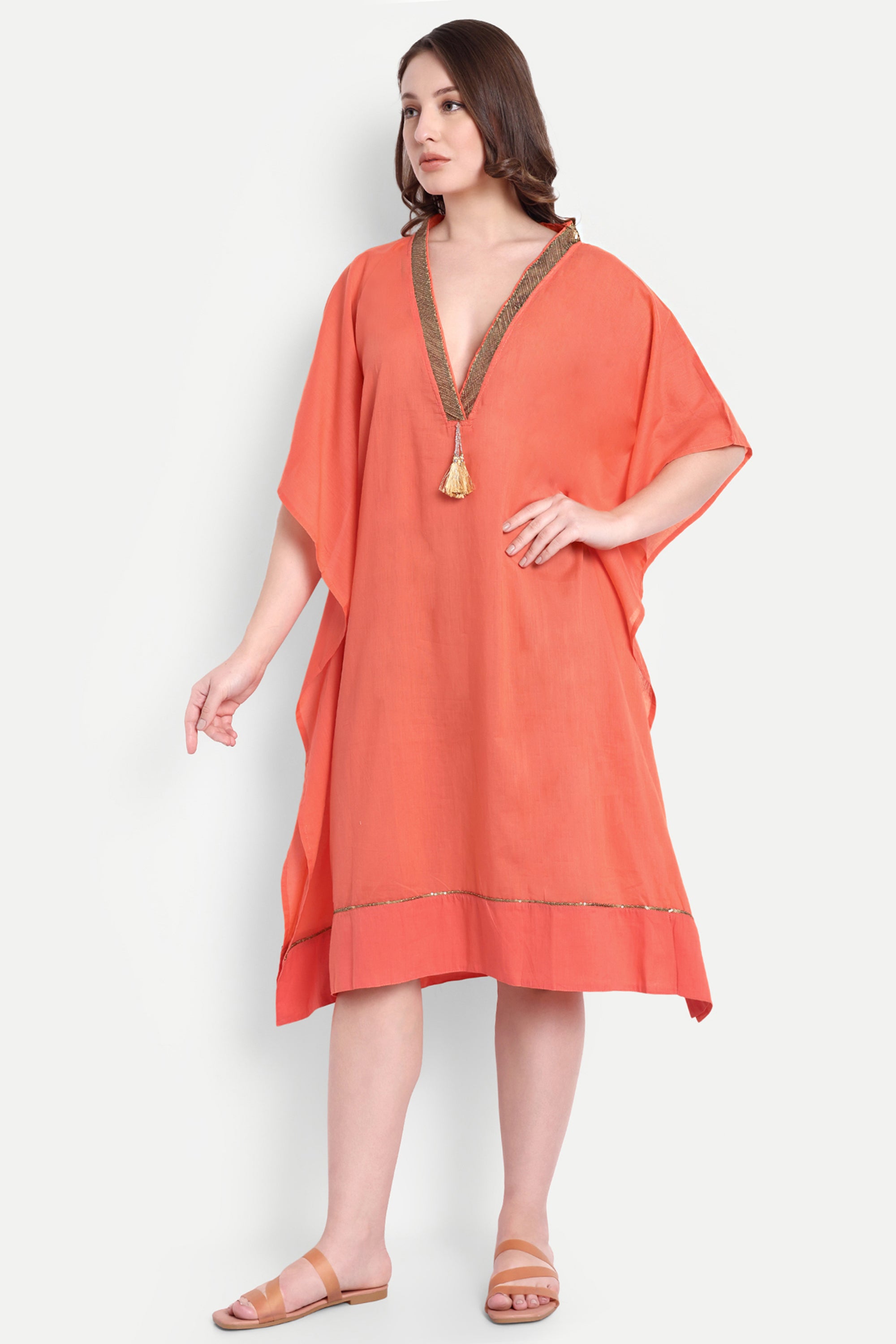 Orange Gold Kaftan