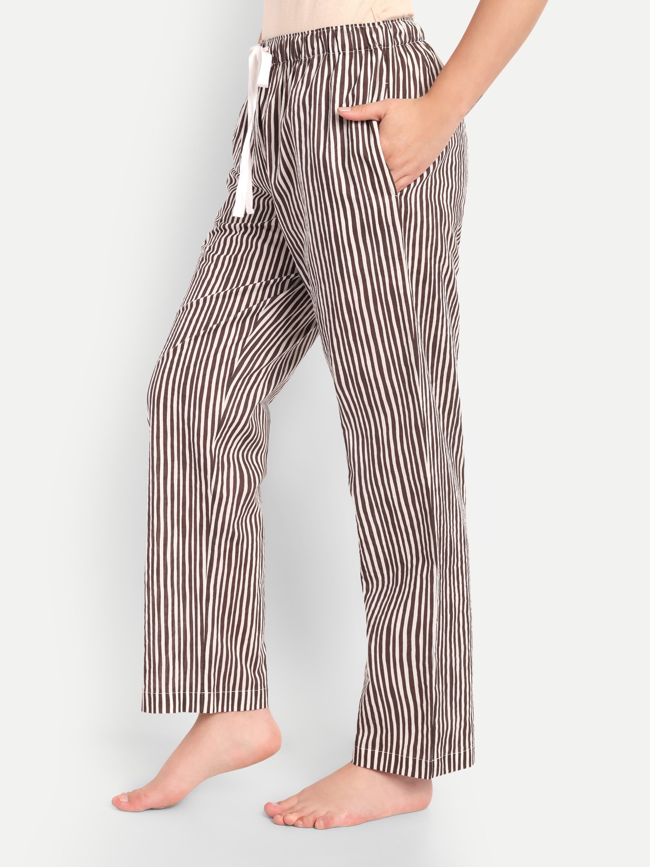 Mocha Stripe Lounge Pants