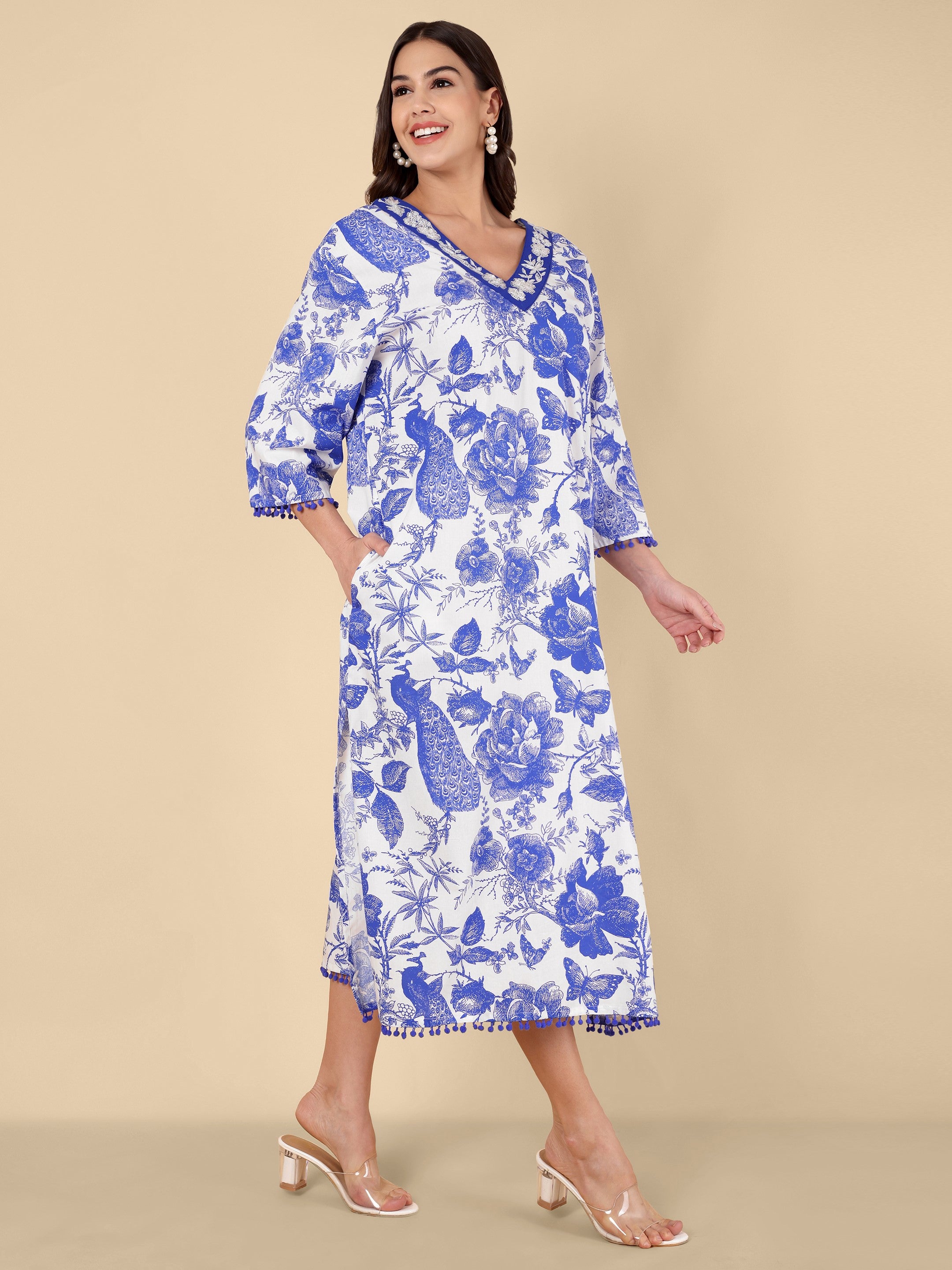 Indigo Flora Kaftan