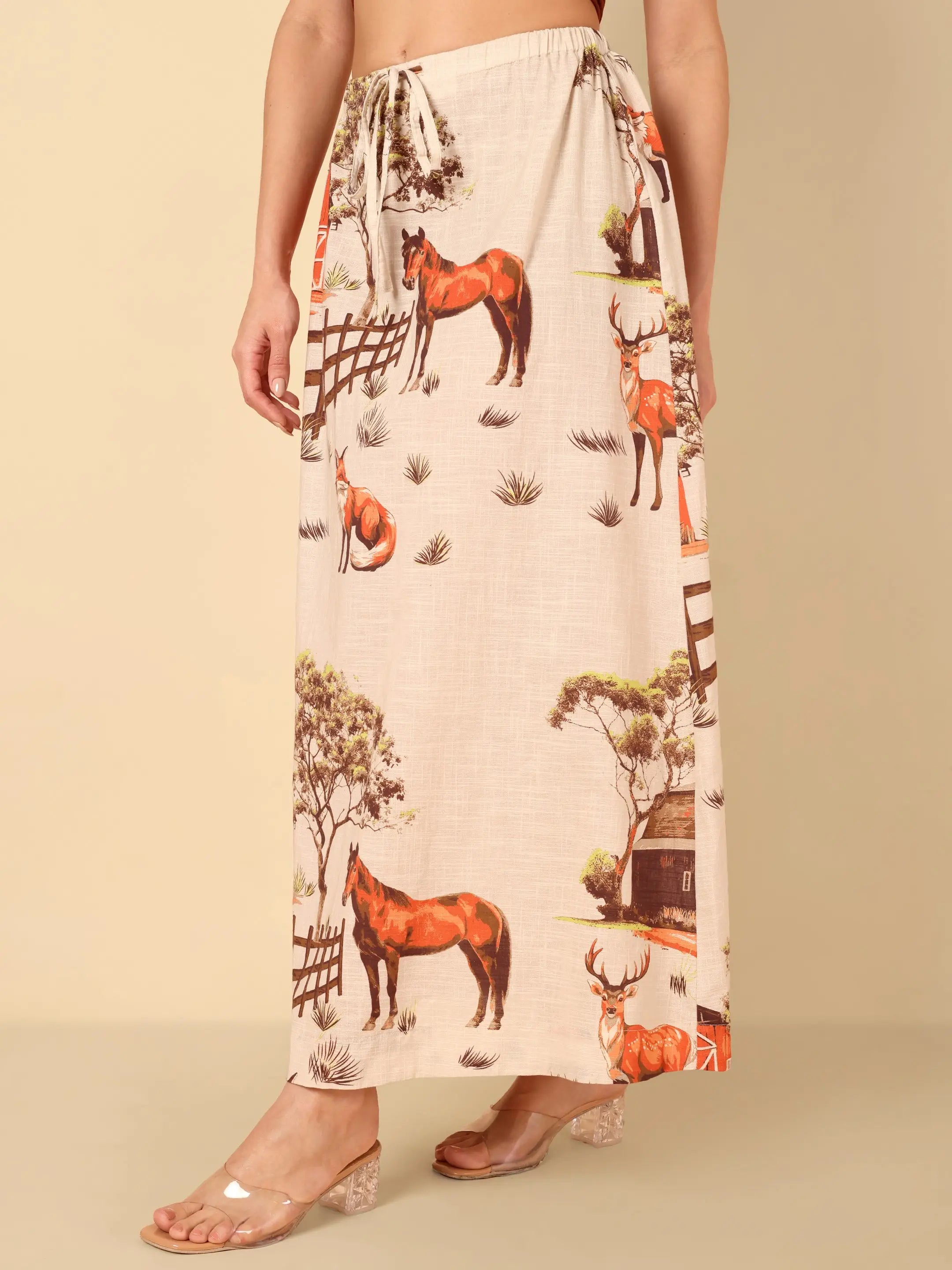 Woodland Linen Viscose Skirt