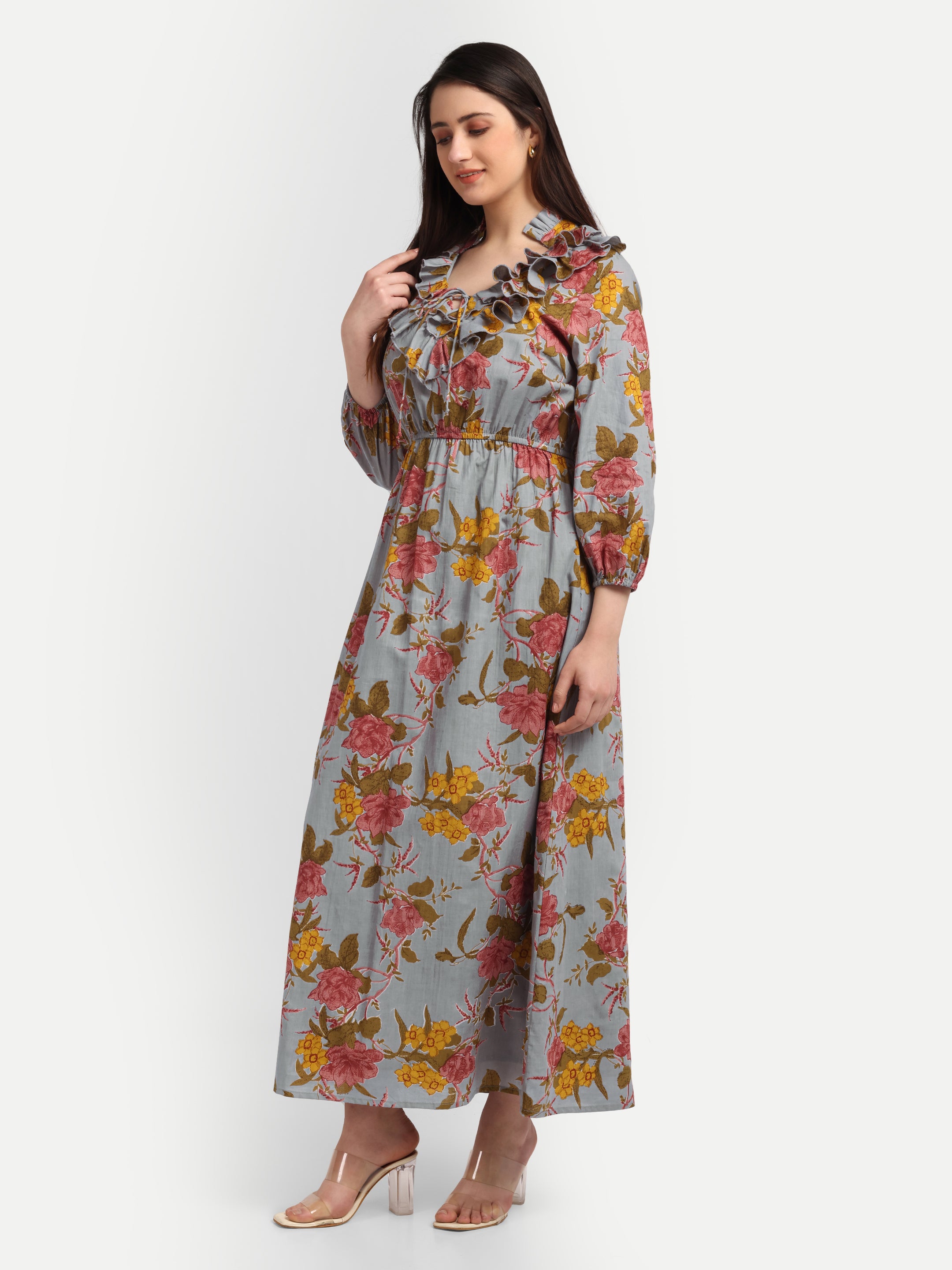 Blush Meadow Ruffle Maxi