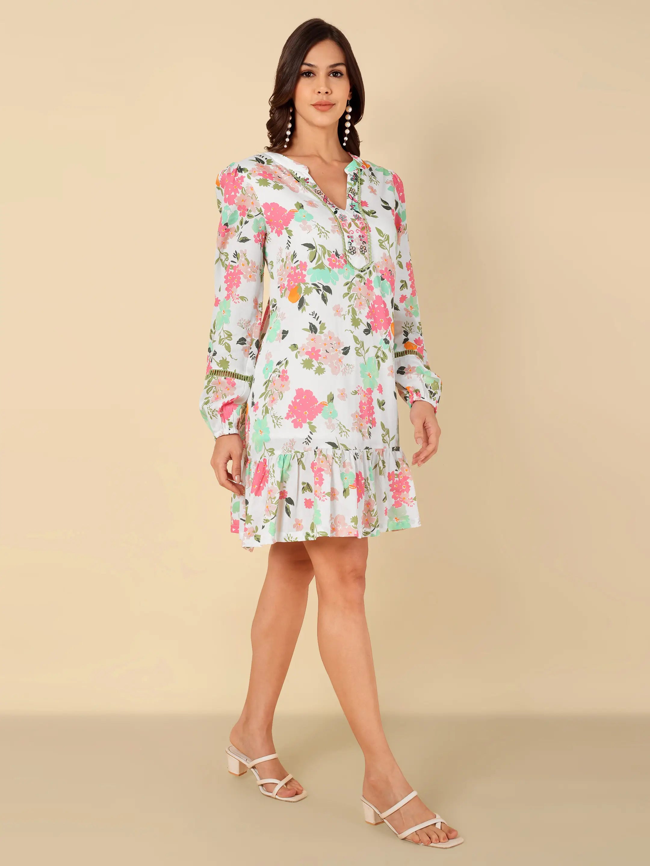 Indira Bloom Short Dress