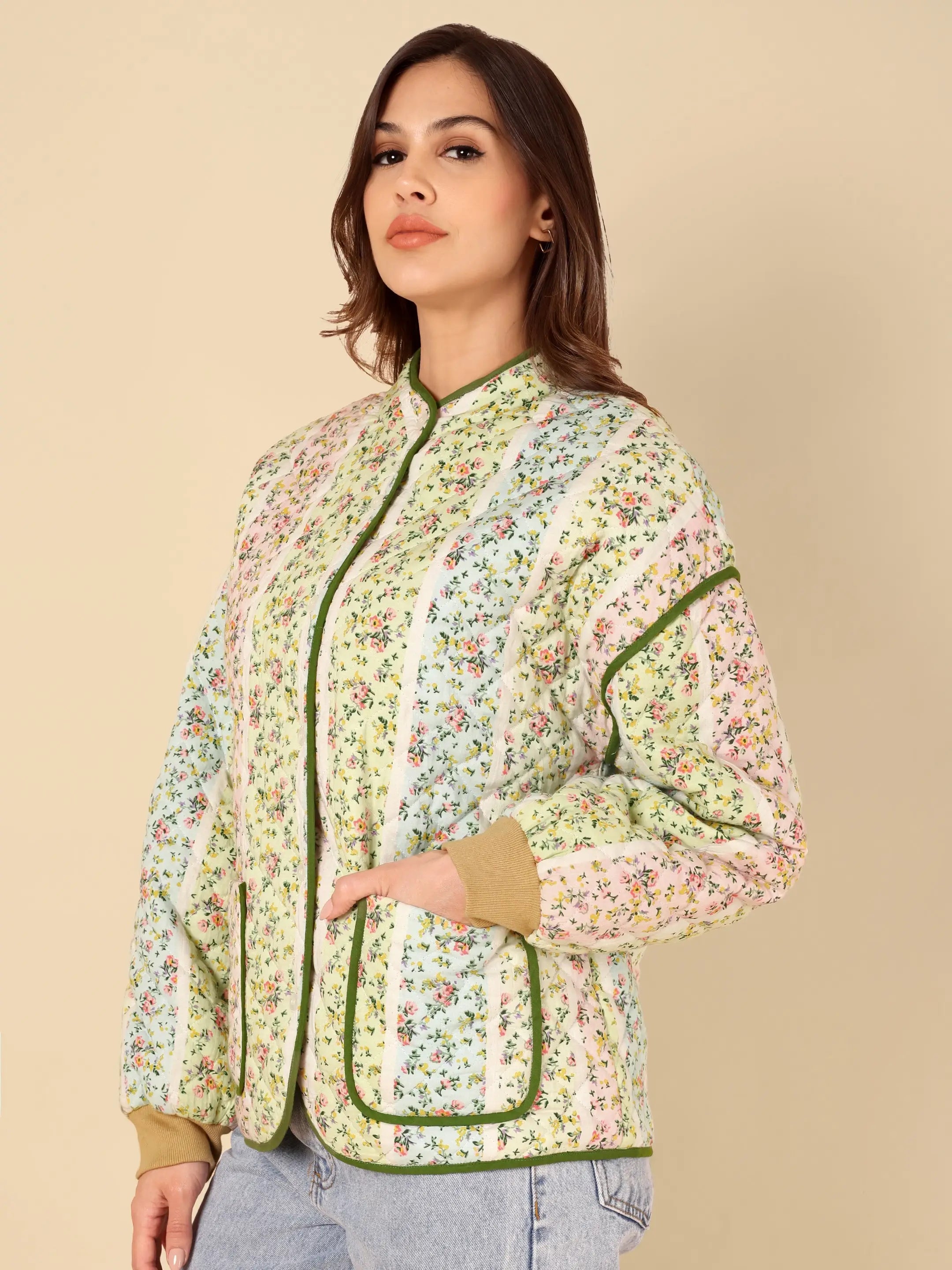 Pastel Garden Quilted Jacket