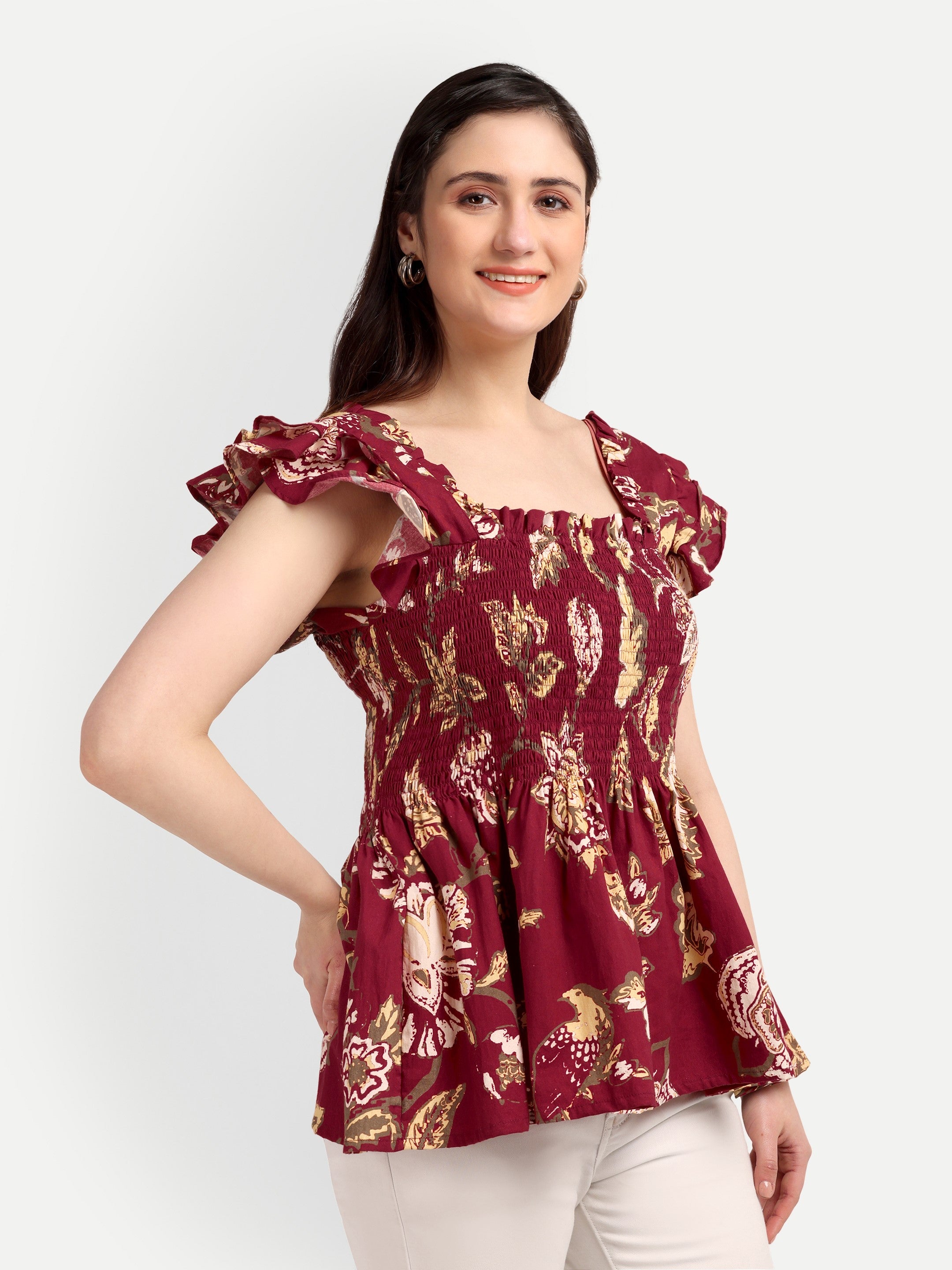 Ruby Bloom Peplum Top