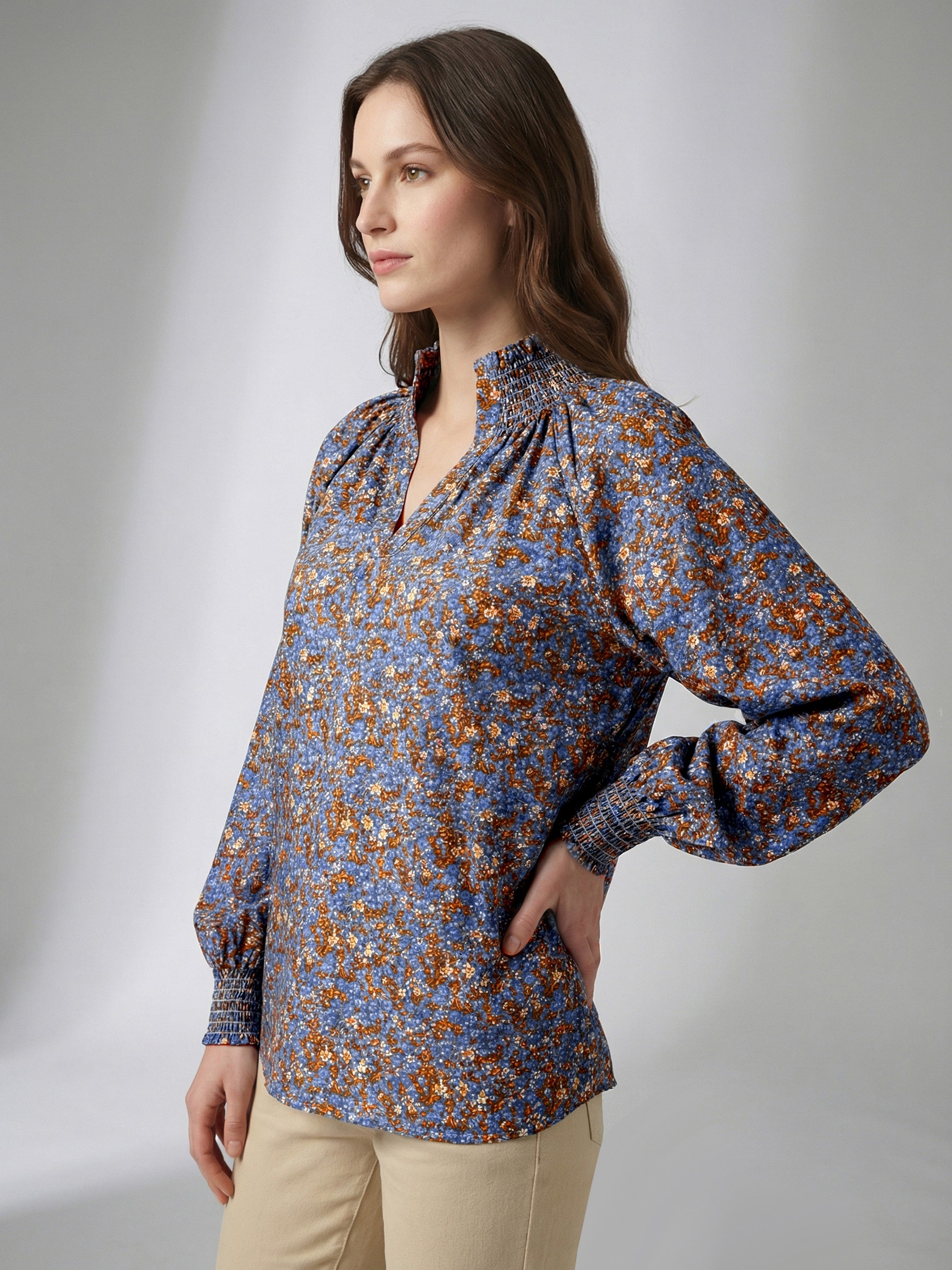 Blue Meadow Whisper Top