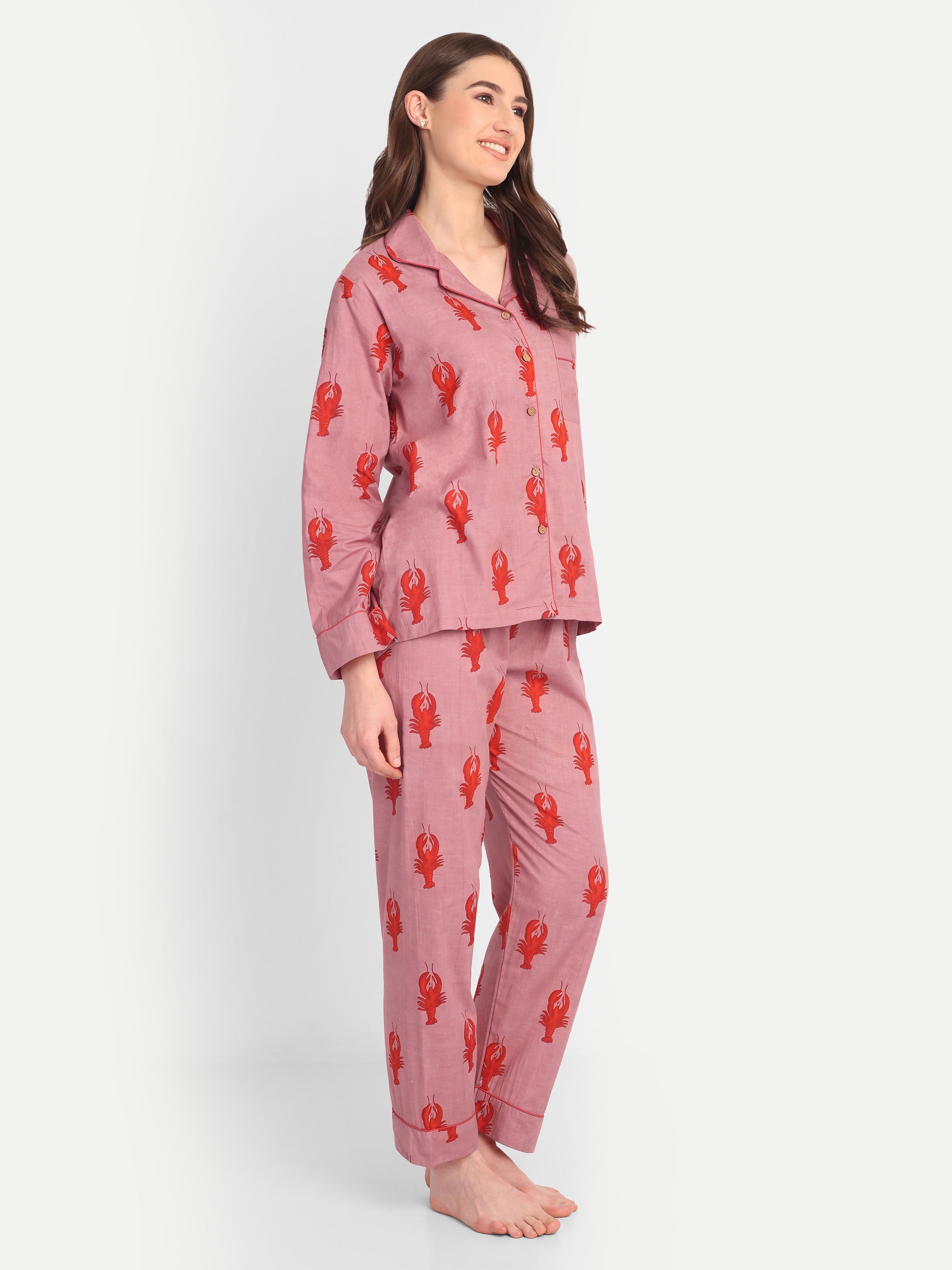 Rouge Lobster Cotton PJ Set