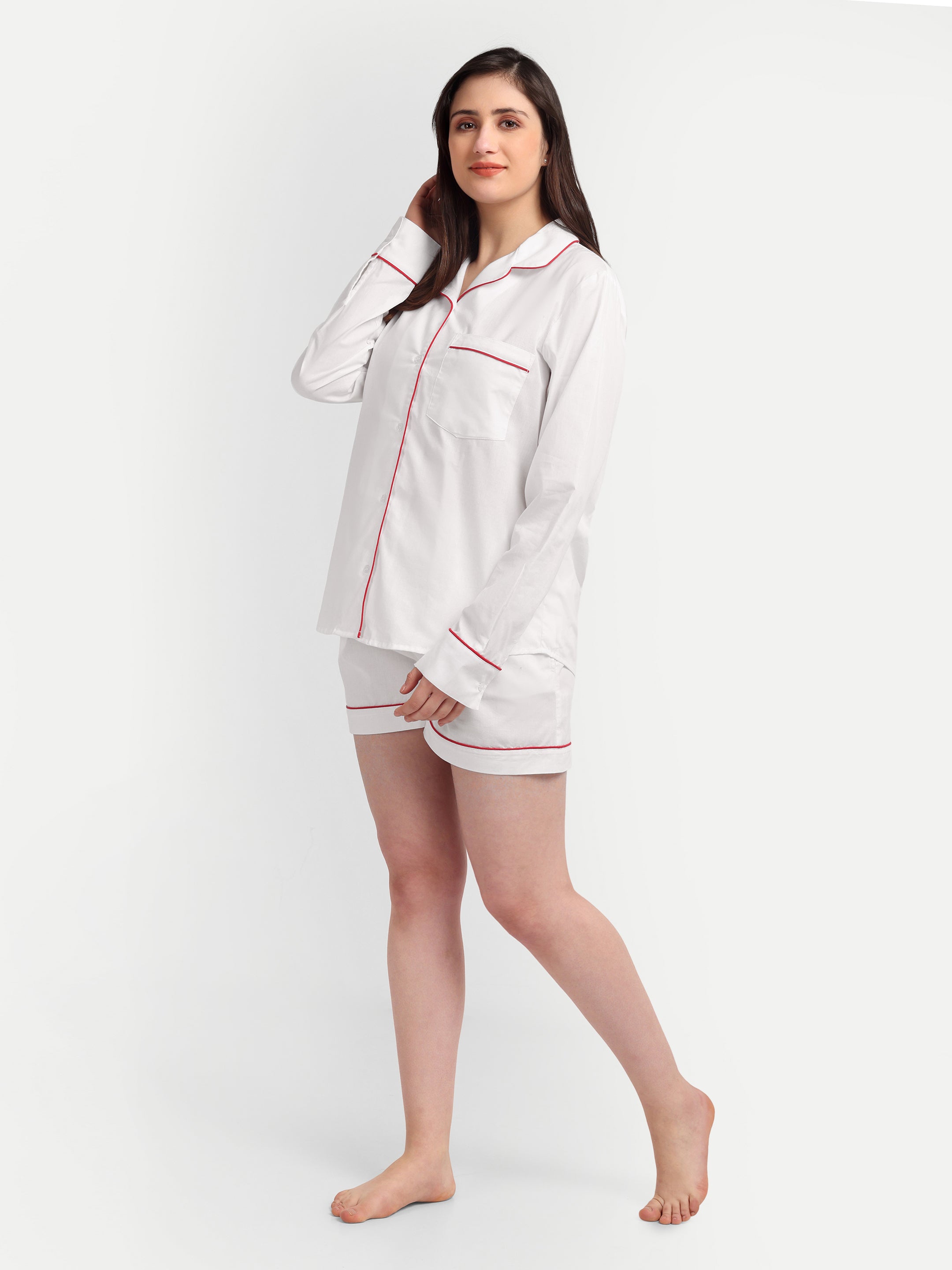 Scarlet Trim Classic PJ Set