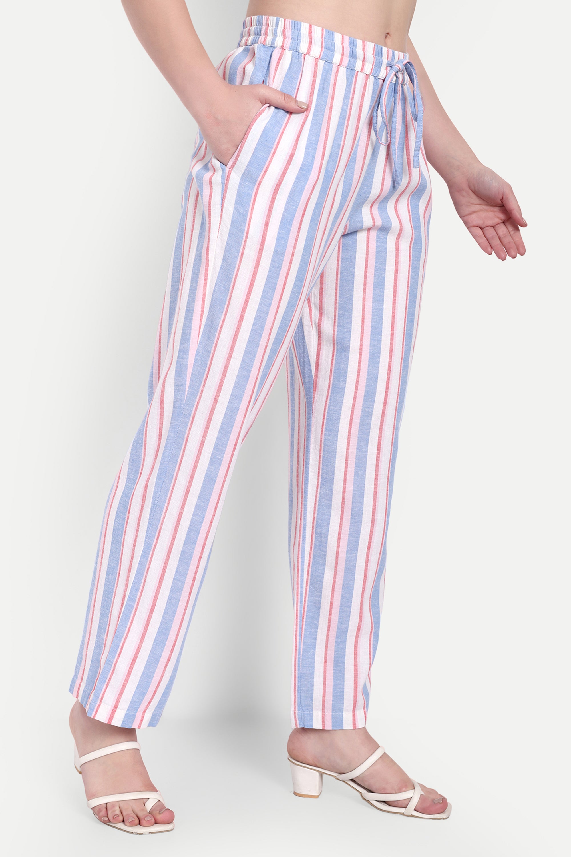 Linen stripe Pants