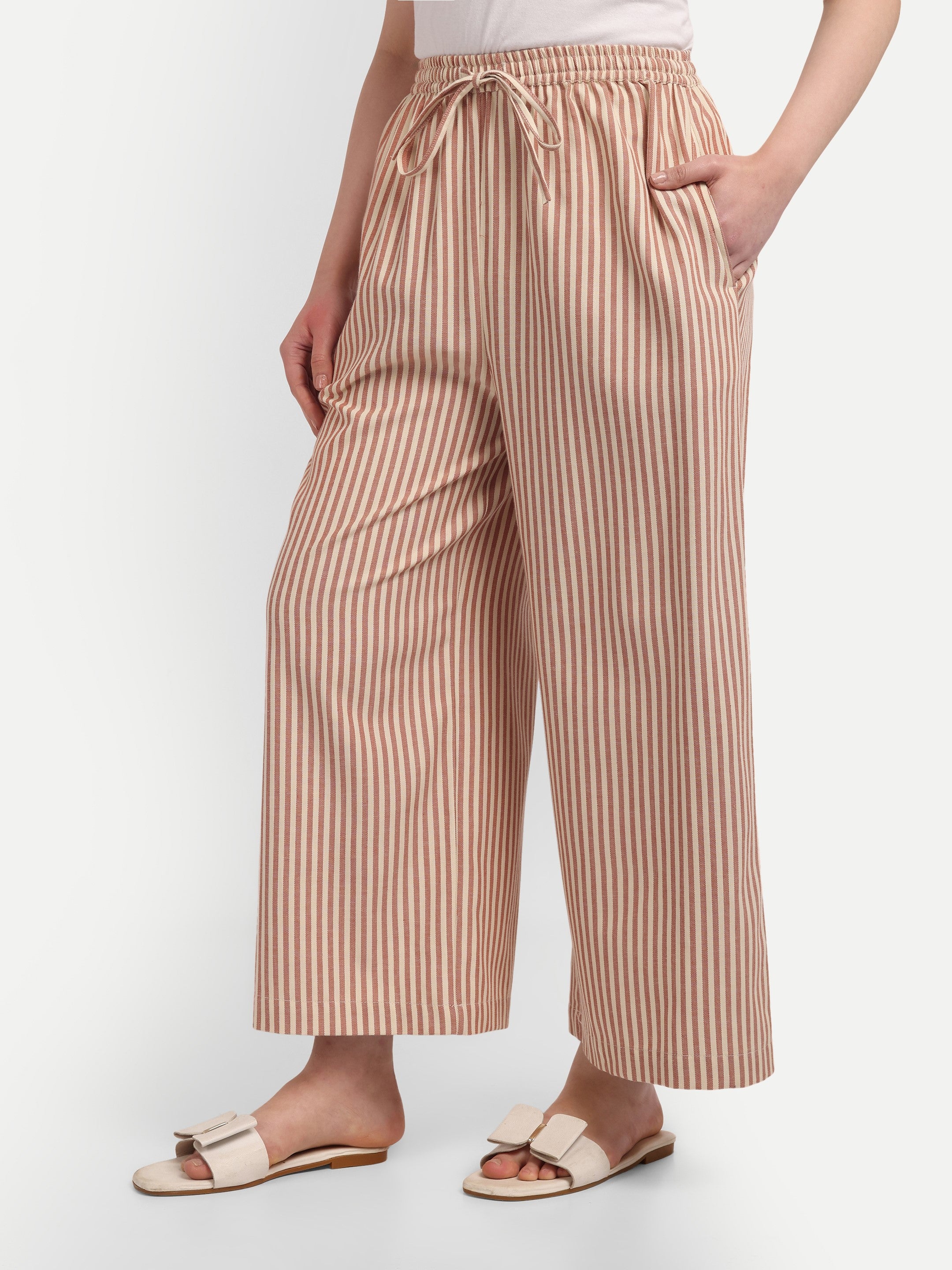 Desert Sand Stripe Palazzo