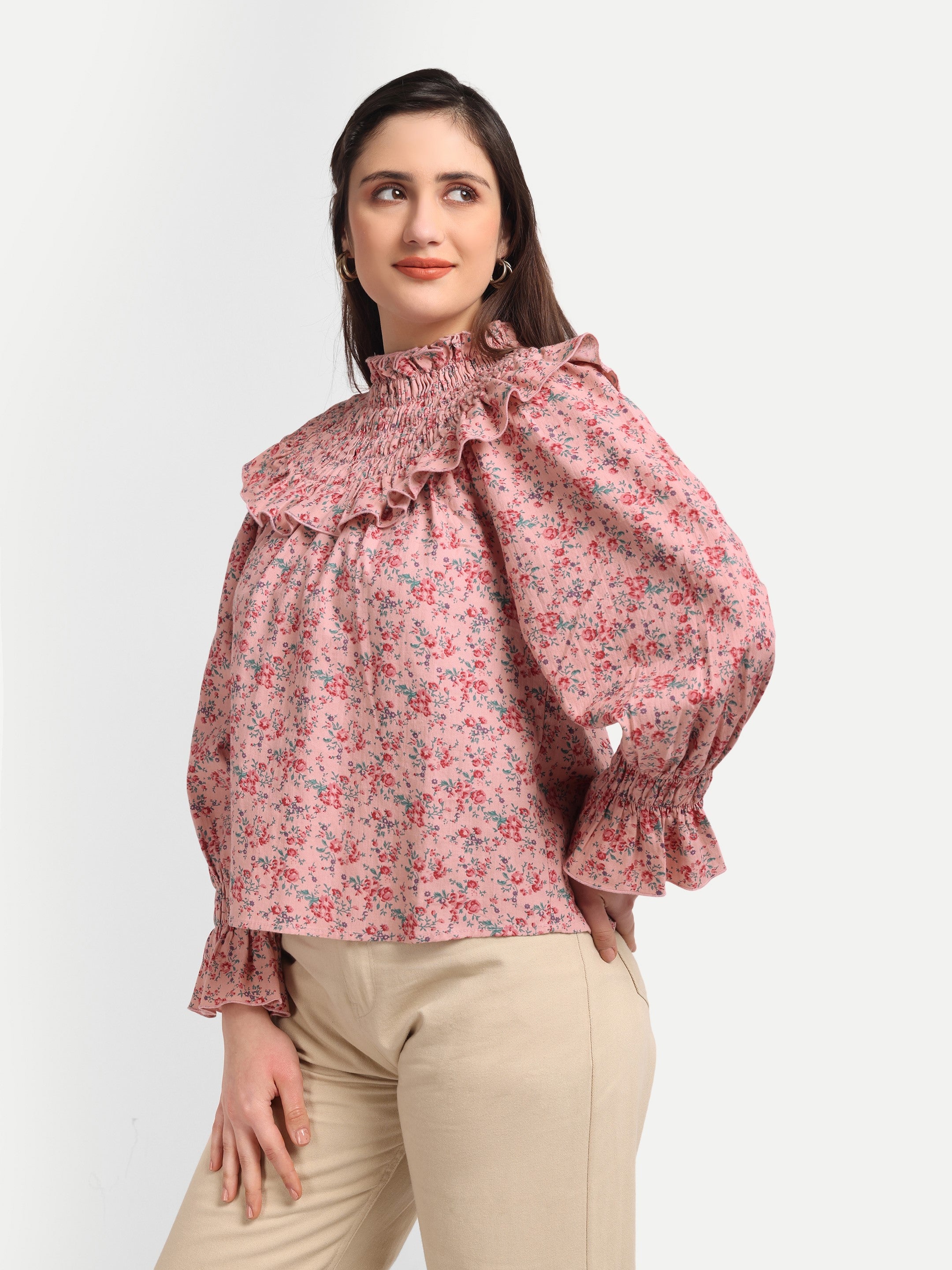Blush Meadow Ruffle Top