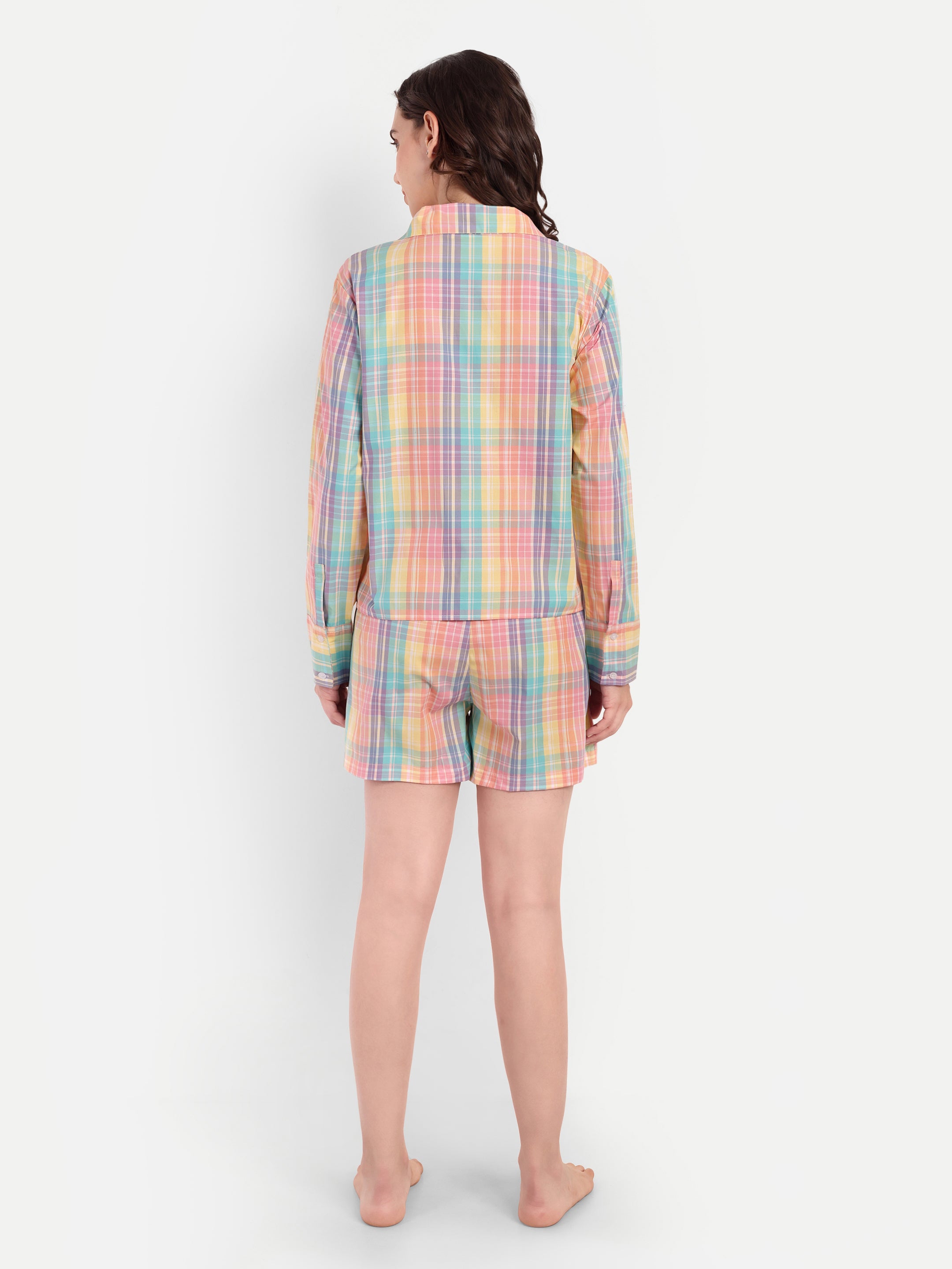 Rainbow Check Short Set
