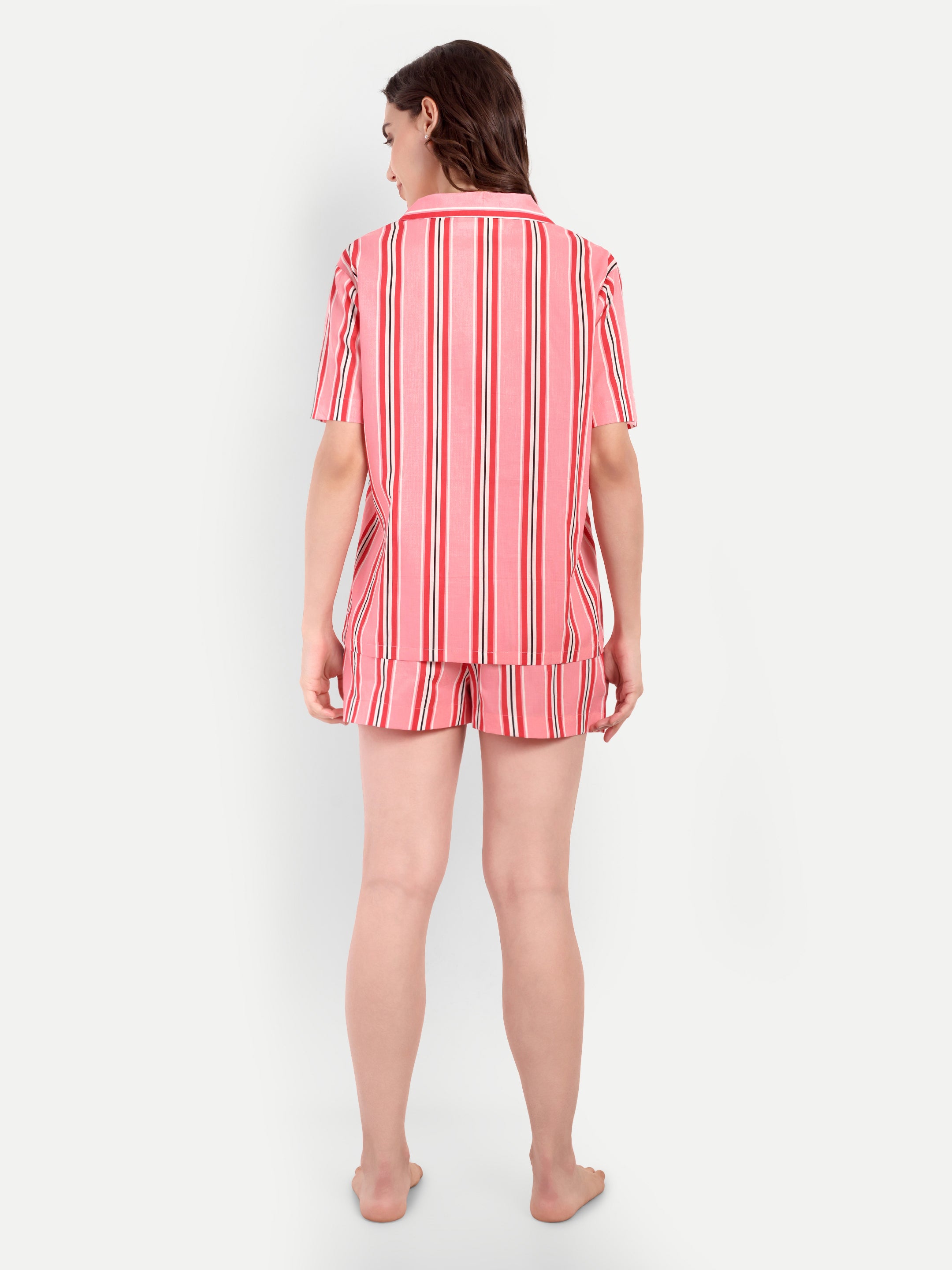Pink Candy Stripe Short Set